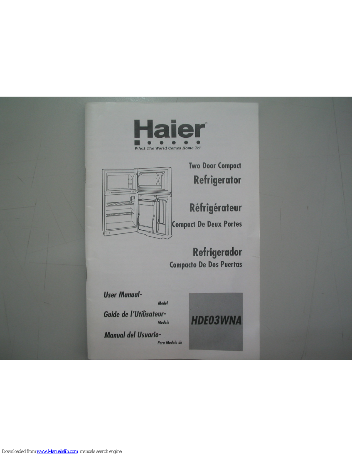 Haier HDE03WNA, HDE03WNABB User Manual