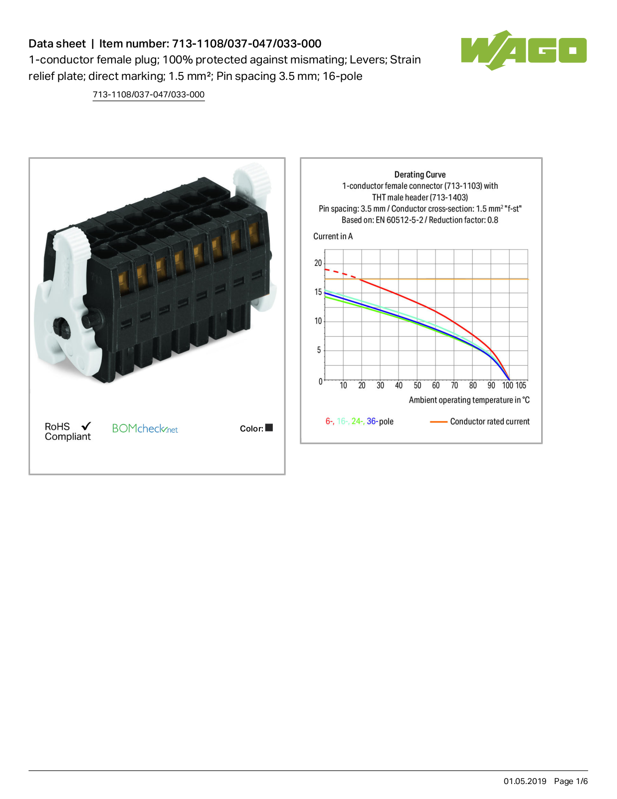 Wago 713-1108/037-047/033-000 Data Sheet