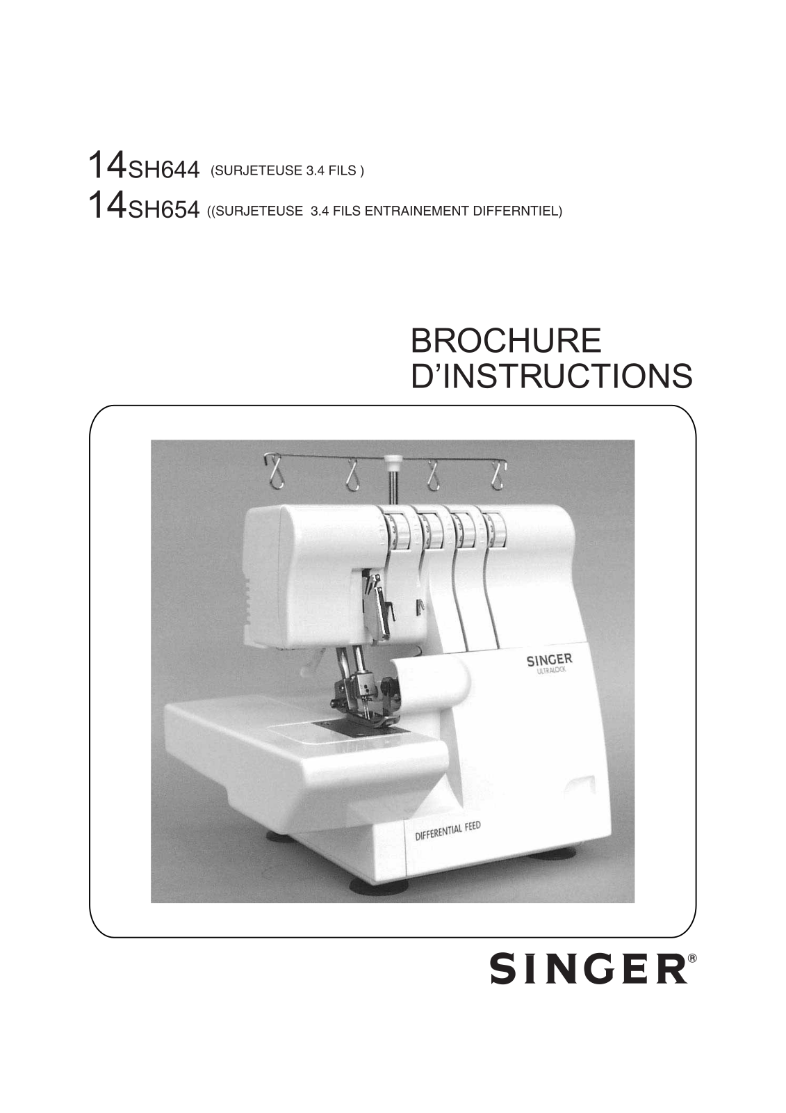 SINGER 14SH644, 14SH744 User Manual