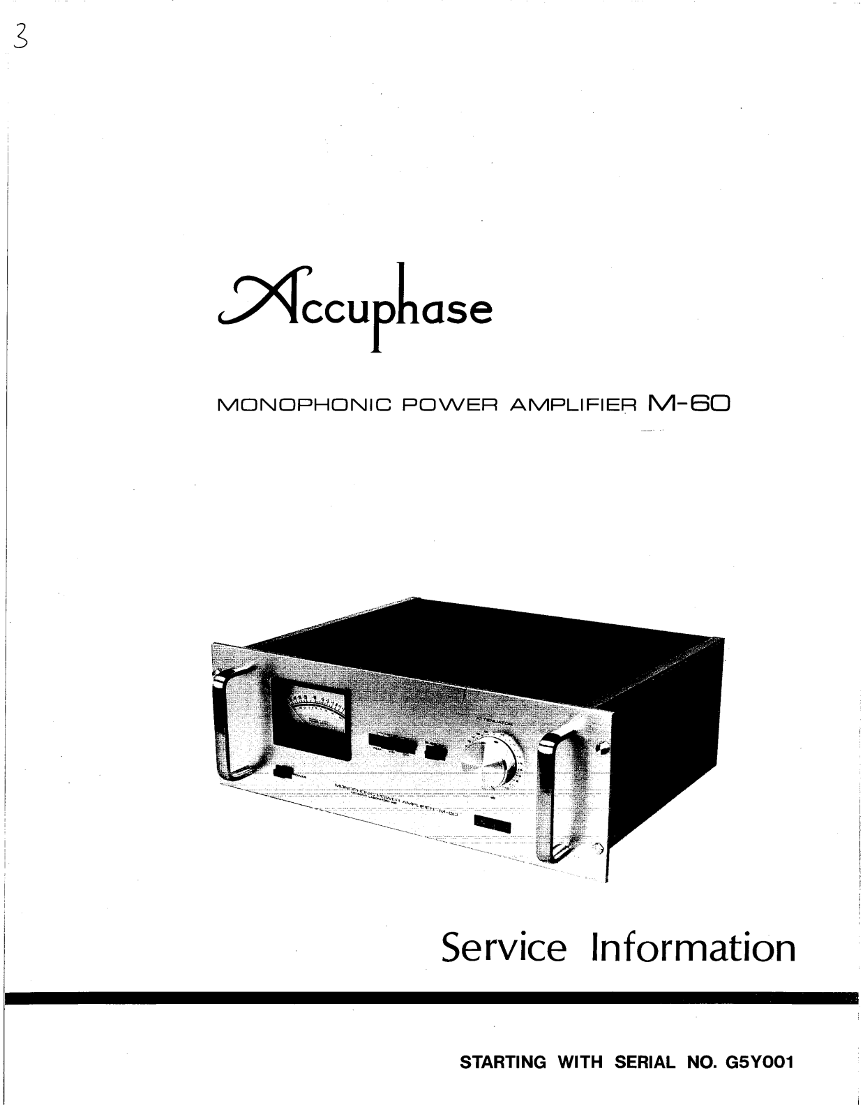 Accuphase M-60 Service manual