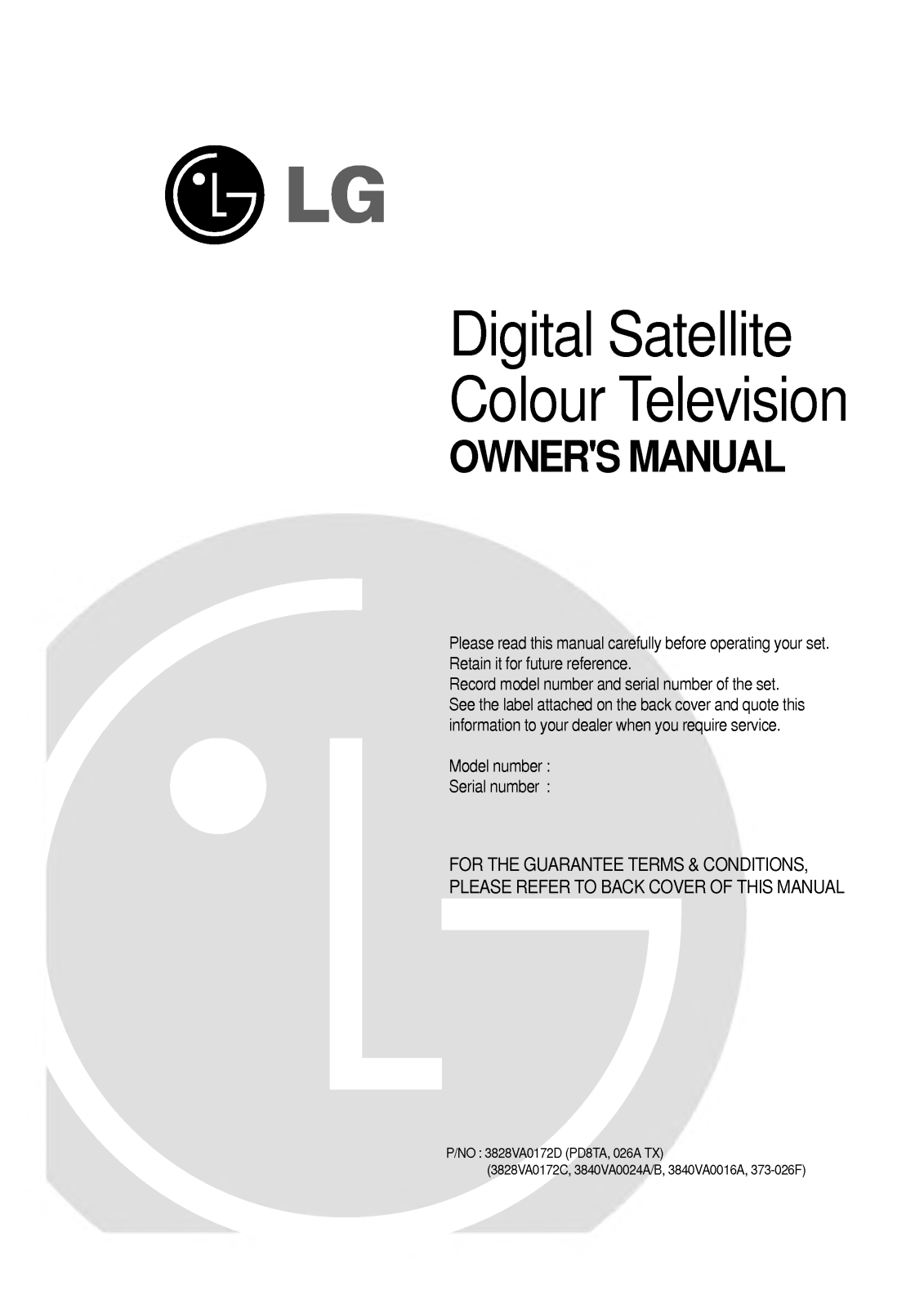 LG DI-28Z12 User Manual