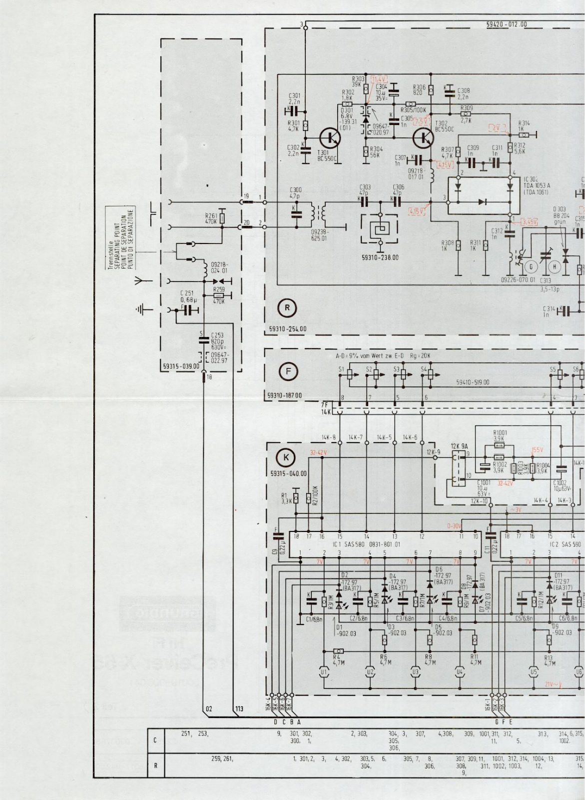 Grundig Preceiver-X-55 Schematic