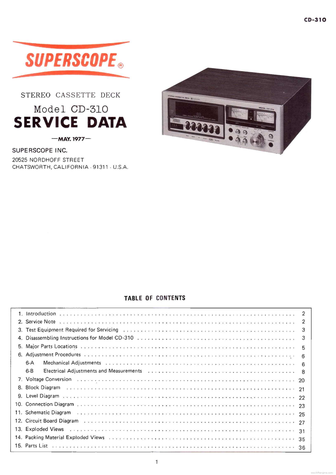 Superscope CD-310 Service Manual - ManualMachine.com