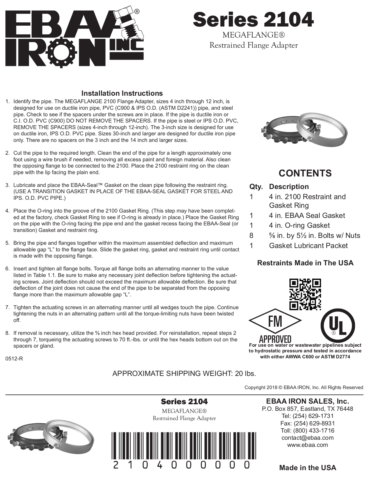 EBAA Iron 2104 Installation Manual