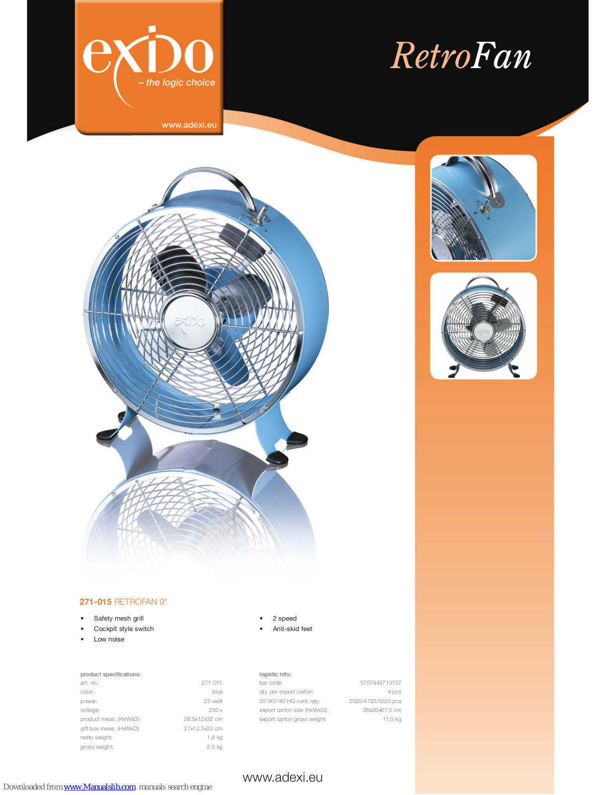 Exido 271-015 Specifications - ManualMachine.com
