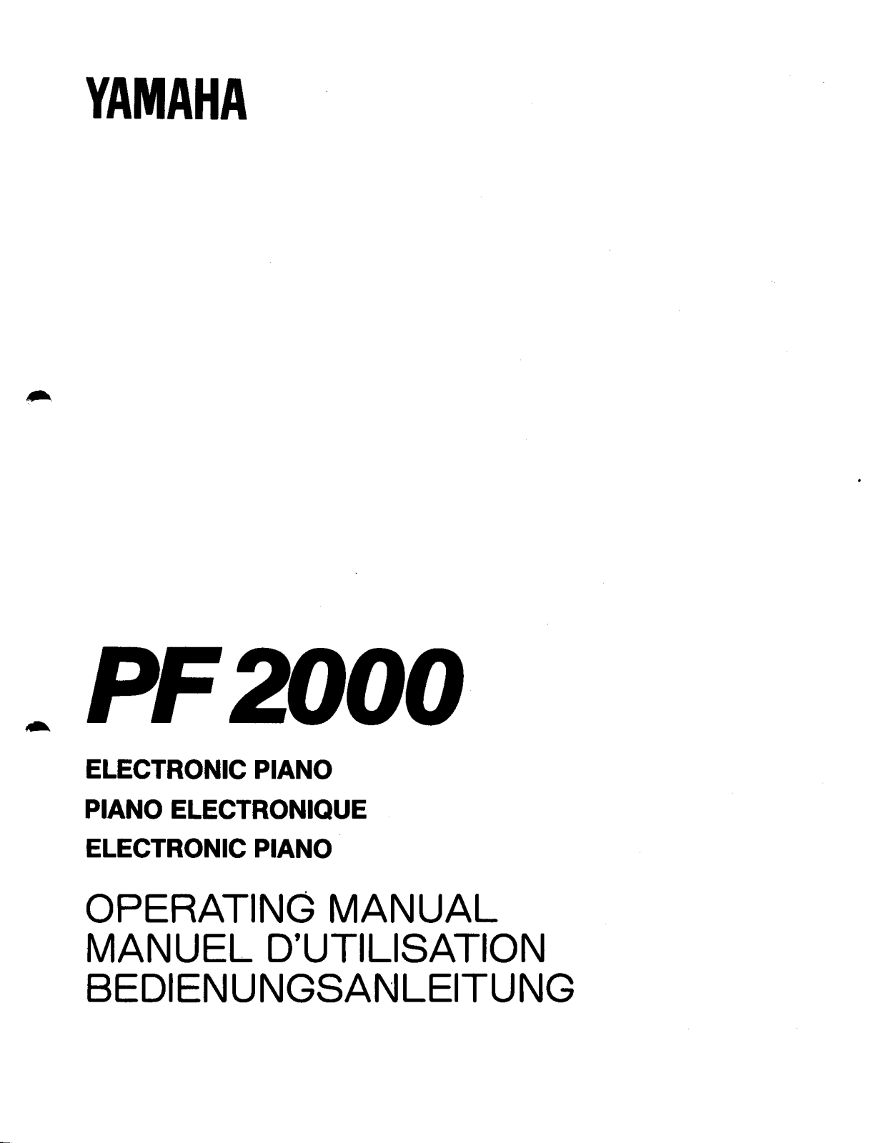 Yamaha PF2000E User Manual