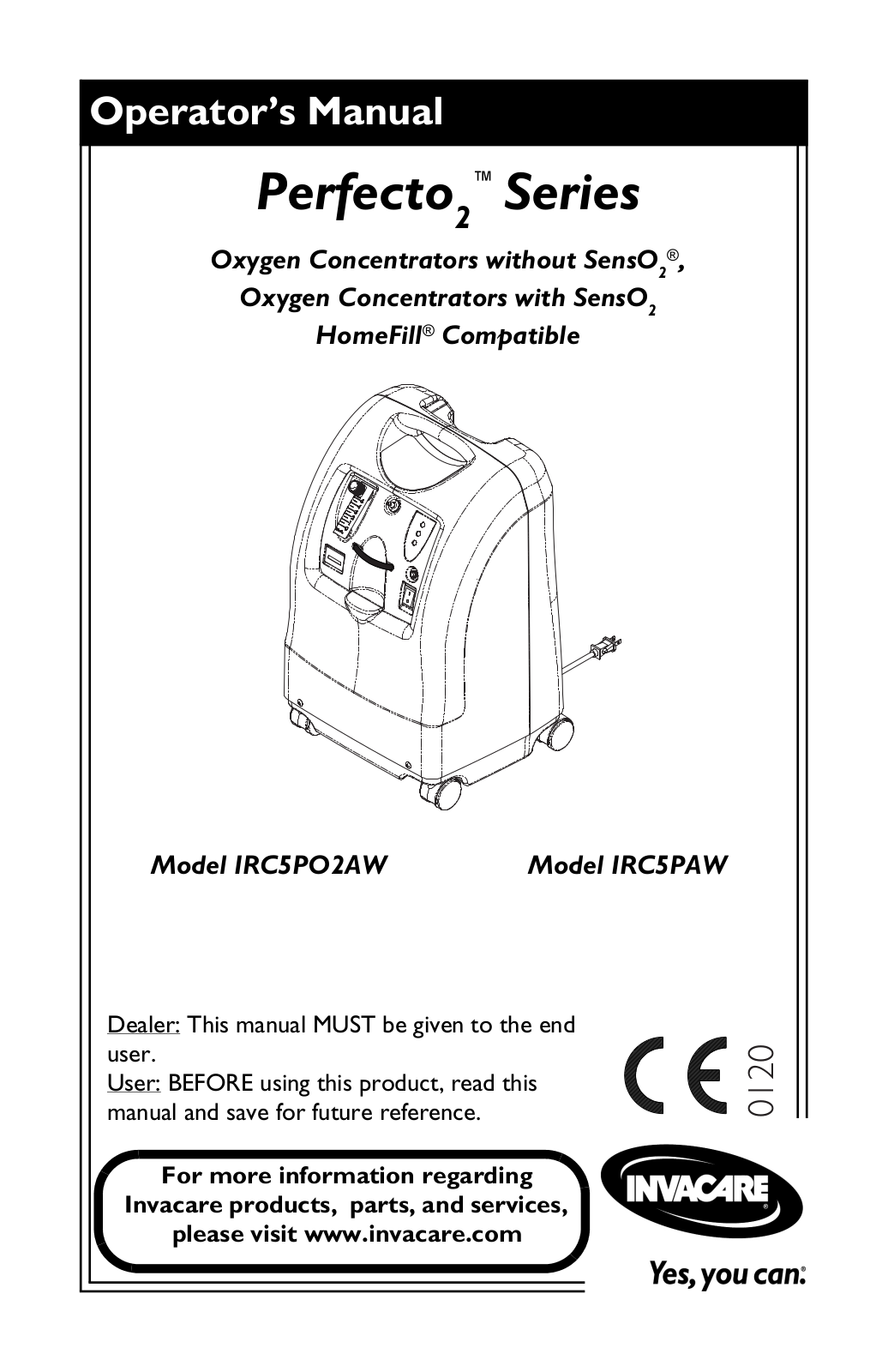 Invacare IRC5PAW, IRC5PO2AW User Manual