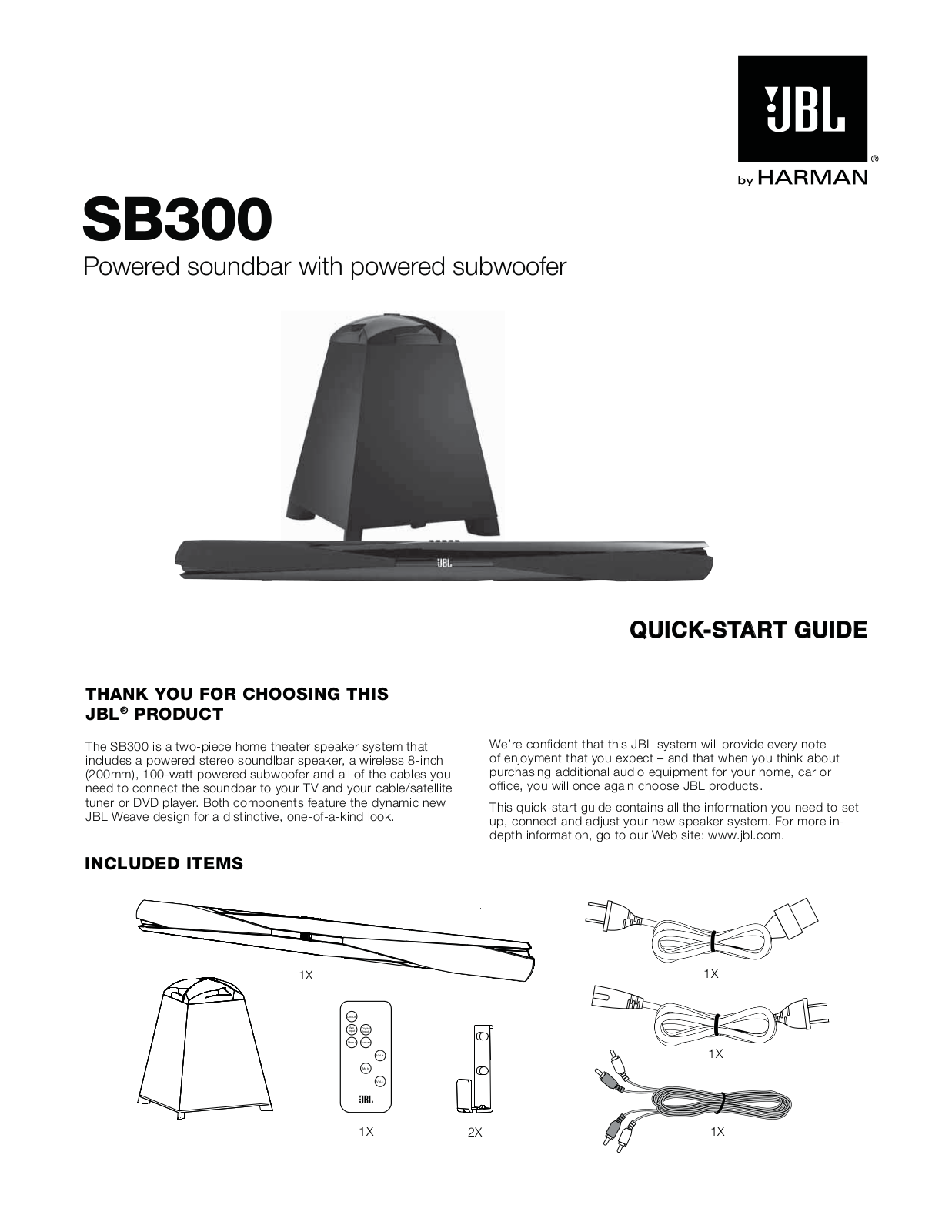 JBL SB300 User Manual