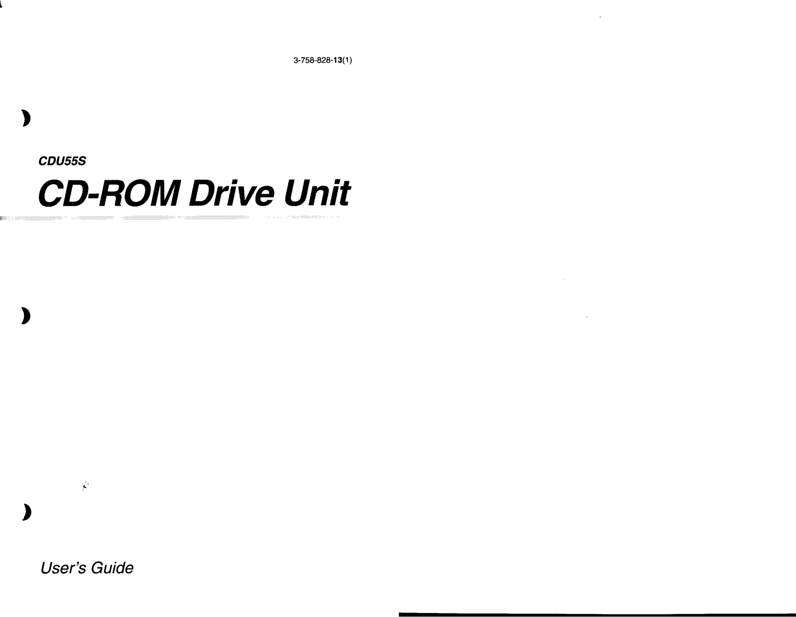 Sony CD-U55S User Manual