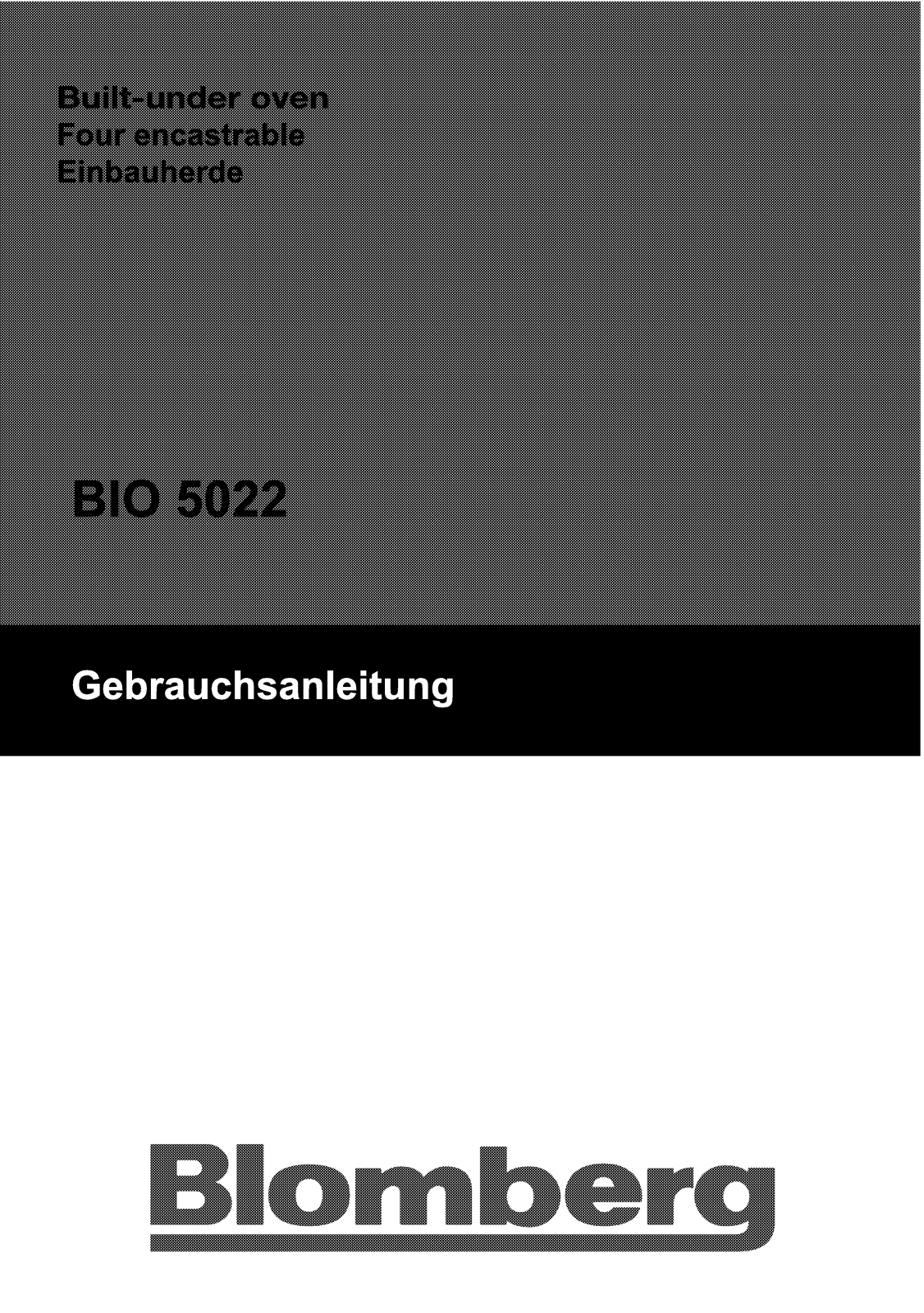 Blomberg BiO 5022 User Manual