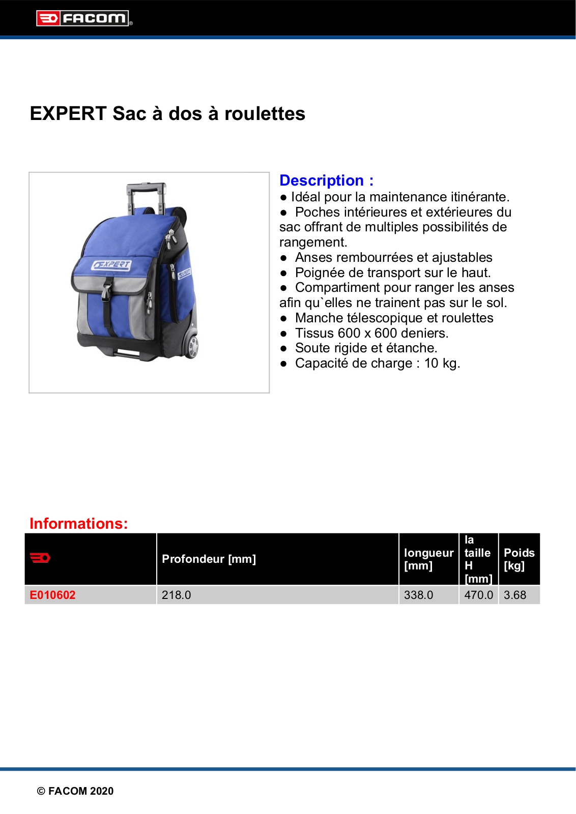 FACOM E010602 Specification - ManualMachine.com