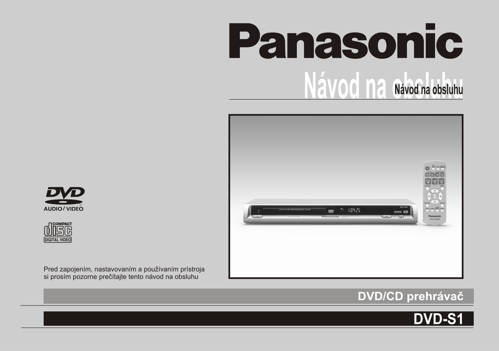 Panasonic DVD-S1 User Manual