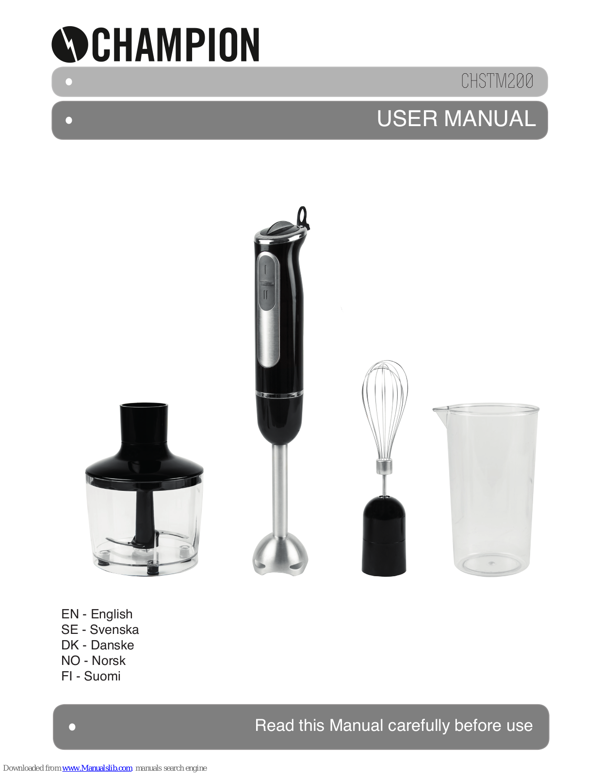 Champion CHSTM200 User Manual