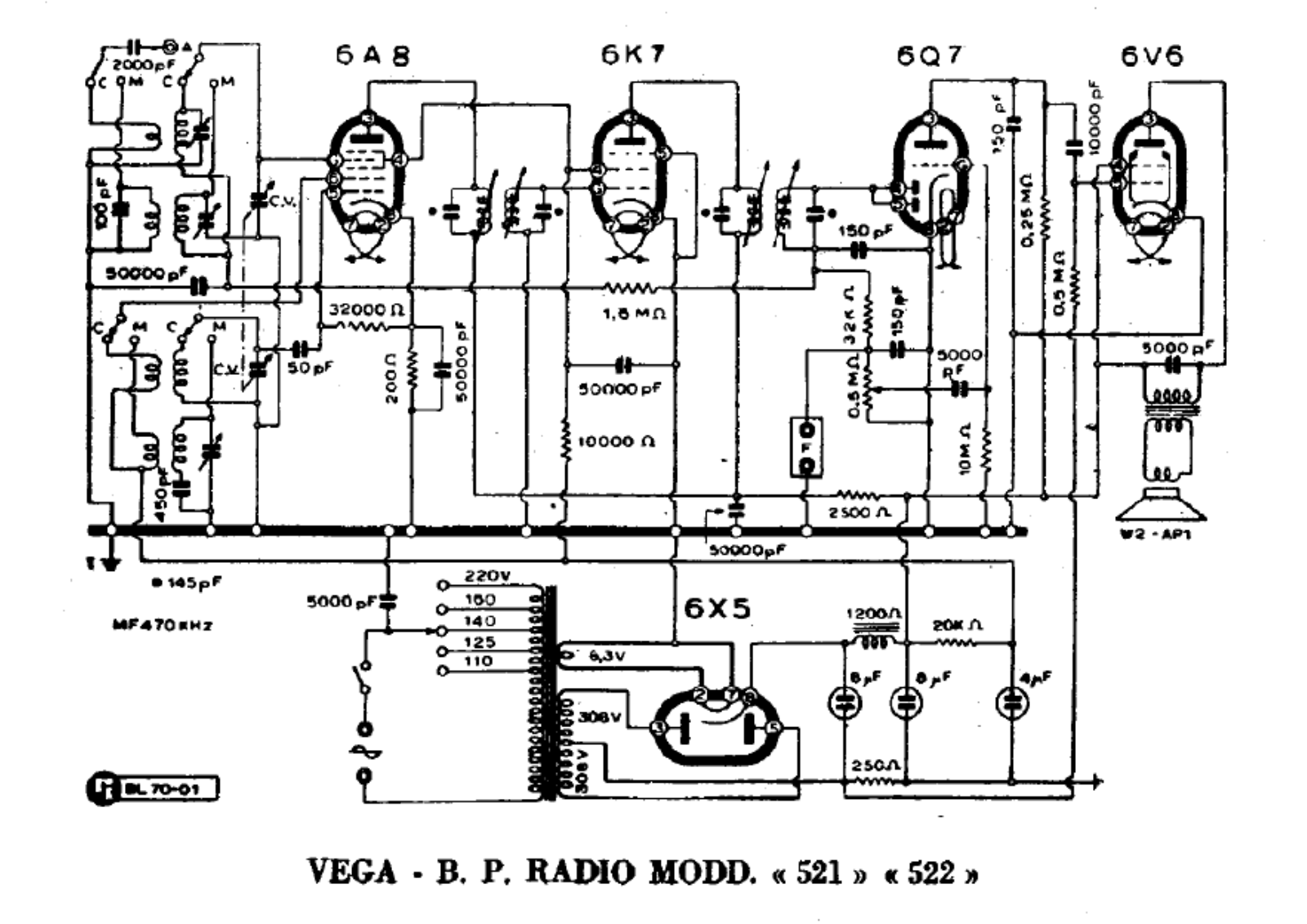 Vega 521522 schematic