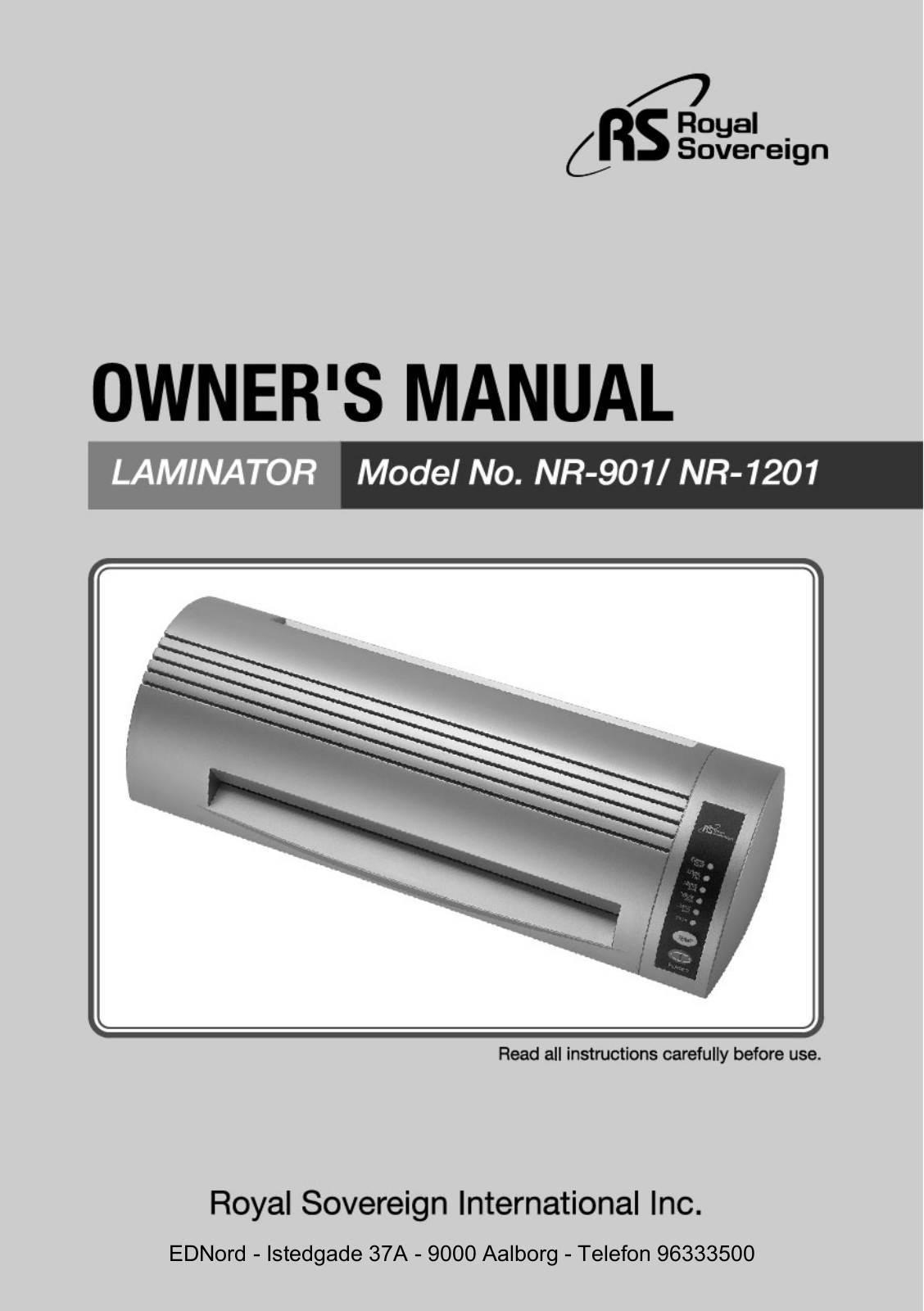 Royal Sovereign NR-901, NR-1201 User Manual