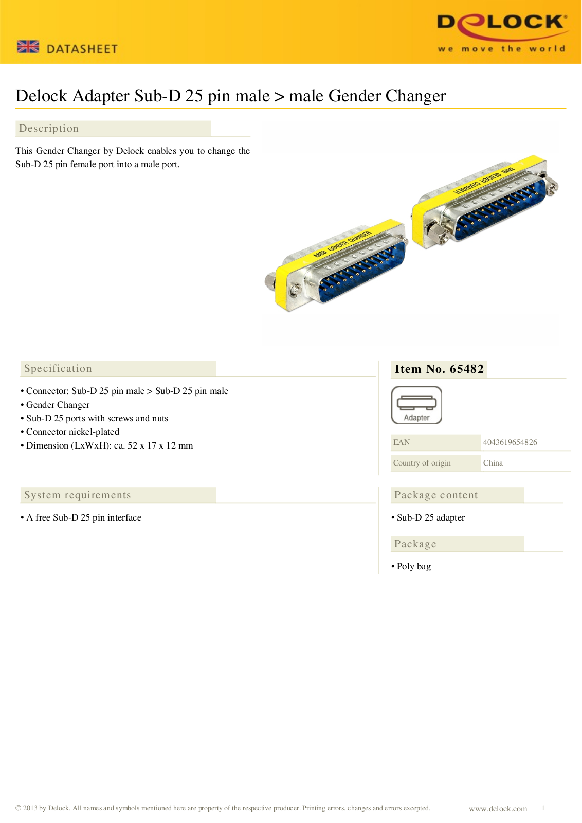 DeLOCK 65482 User Manual