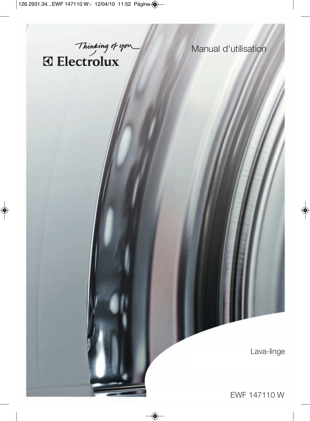 electrolux EWF147110W User Manual