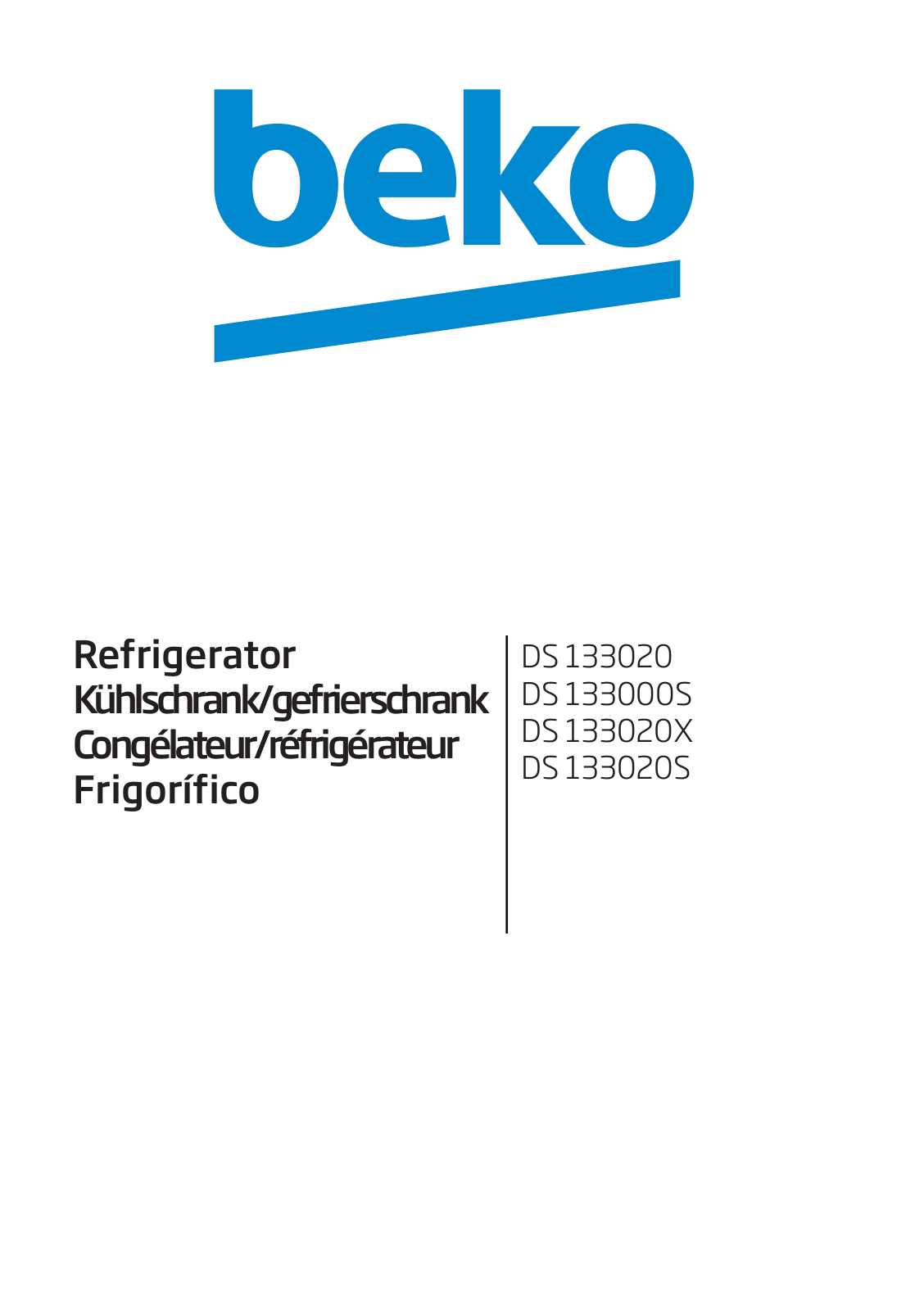 Beko DS 133020X, DS 133020S User manual