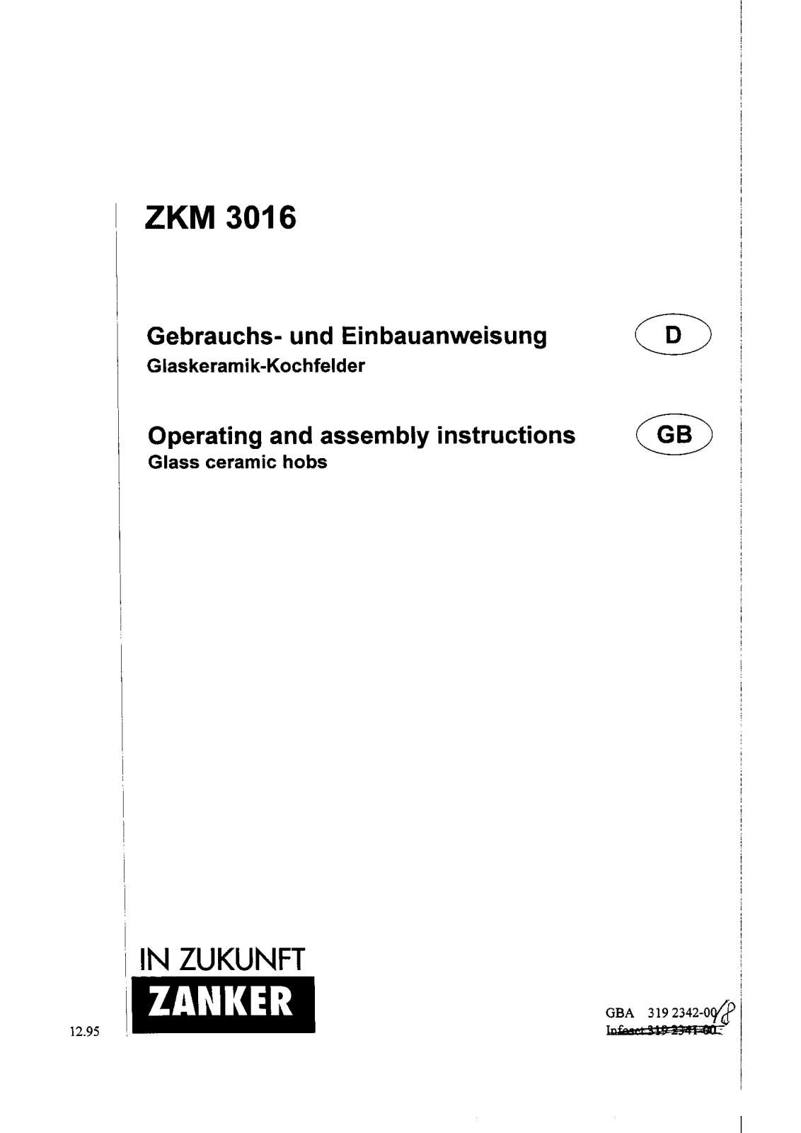 Zanker ZKM3016 User Manual