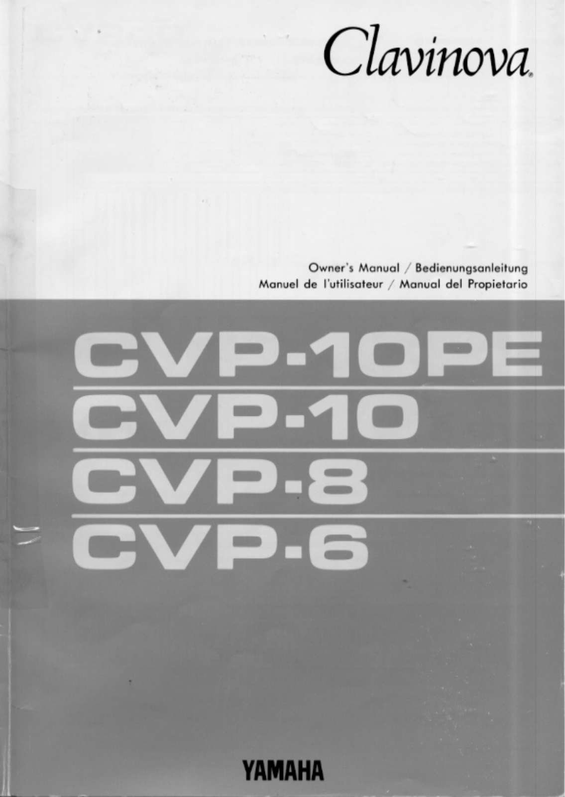 Yamaha CVP-10PE, CVP-8, CVP-6 User Manual