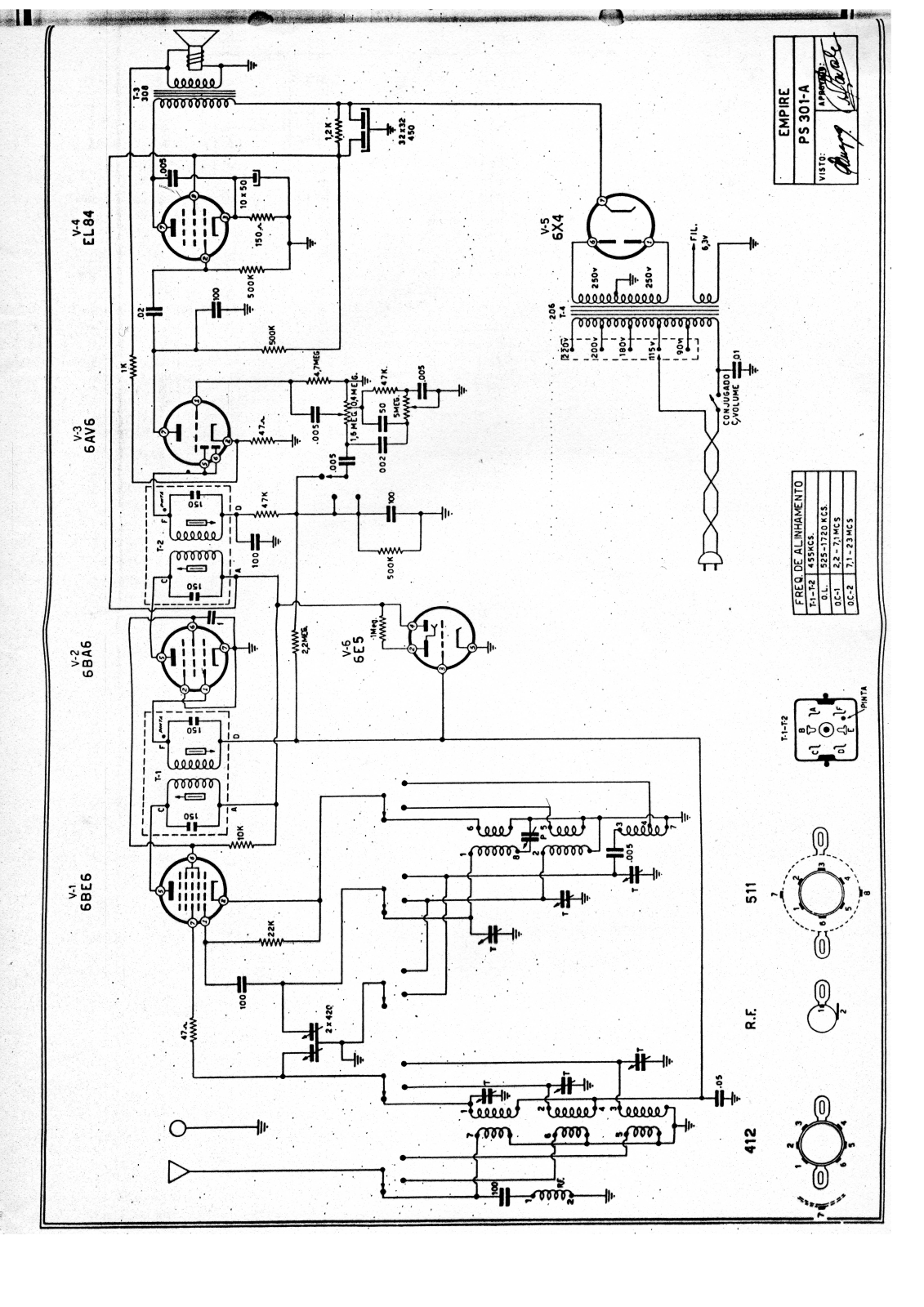 Empire PS 301-A Schematic