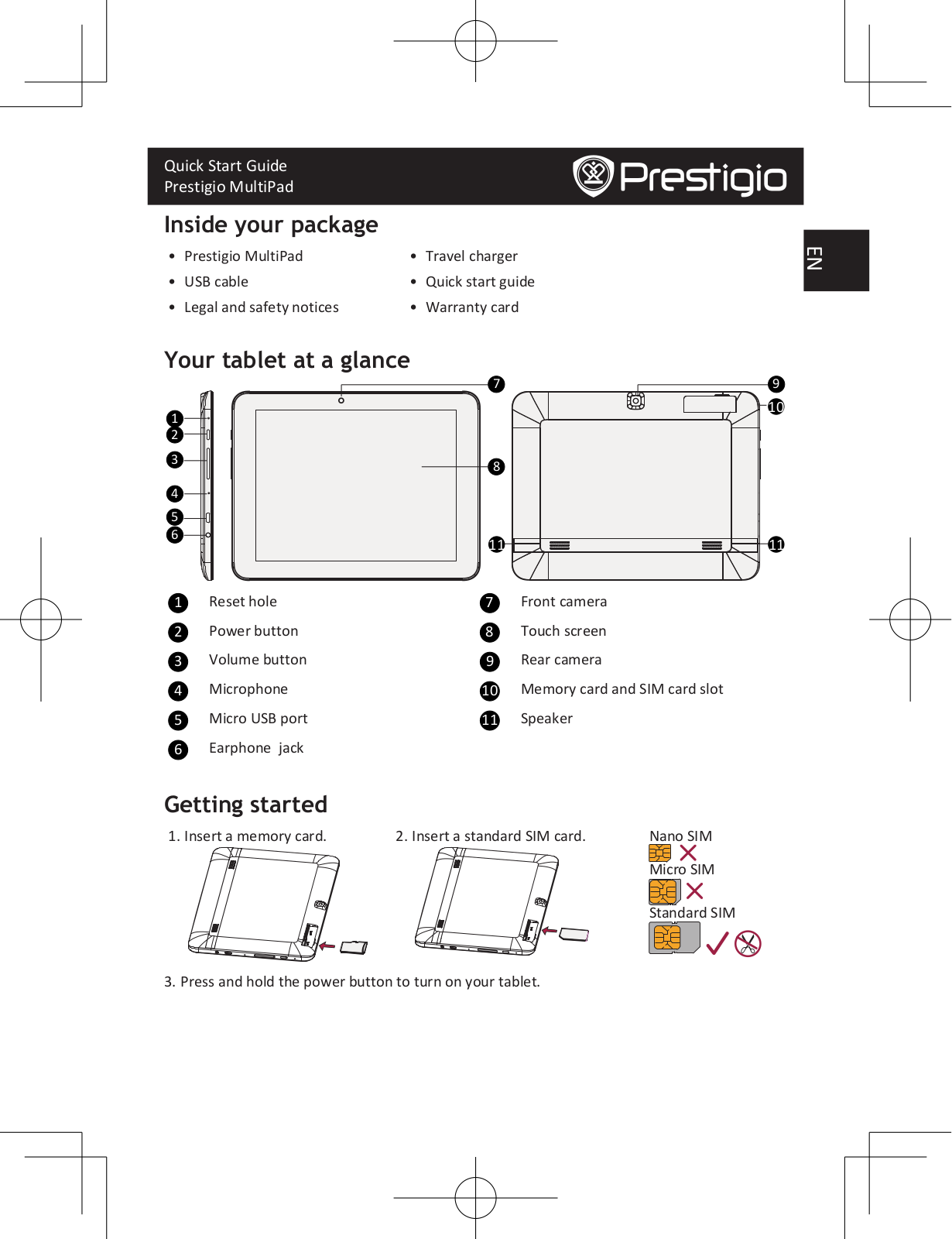 Prestigio MultiPad RANGER 8.0 3G User Manual