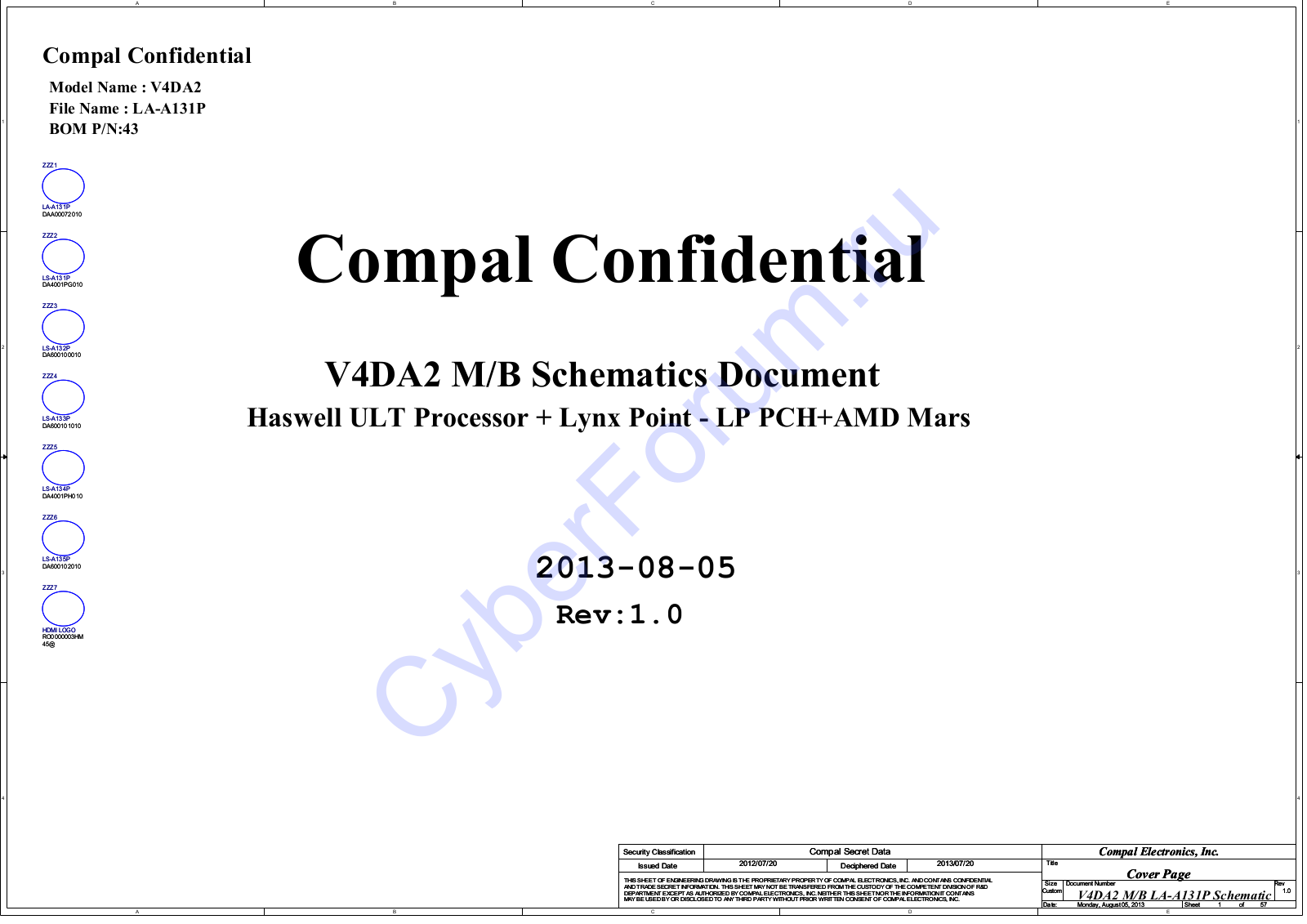 Compal LA-A131P Schematics Rev1.0