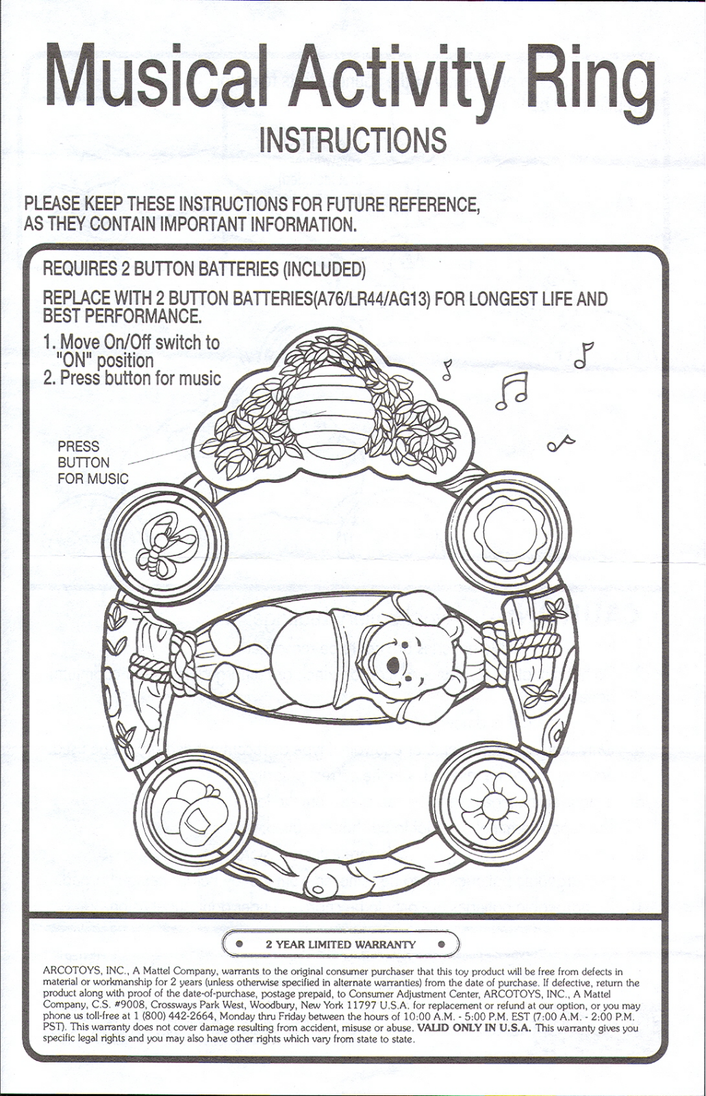 Fisher-Price 68917 Instruction Sheet