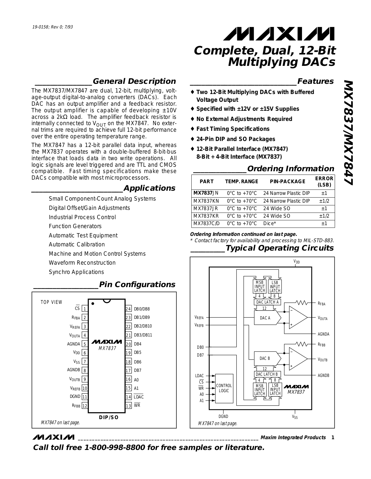 Rainbow Electronics MX7847 User Manual