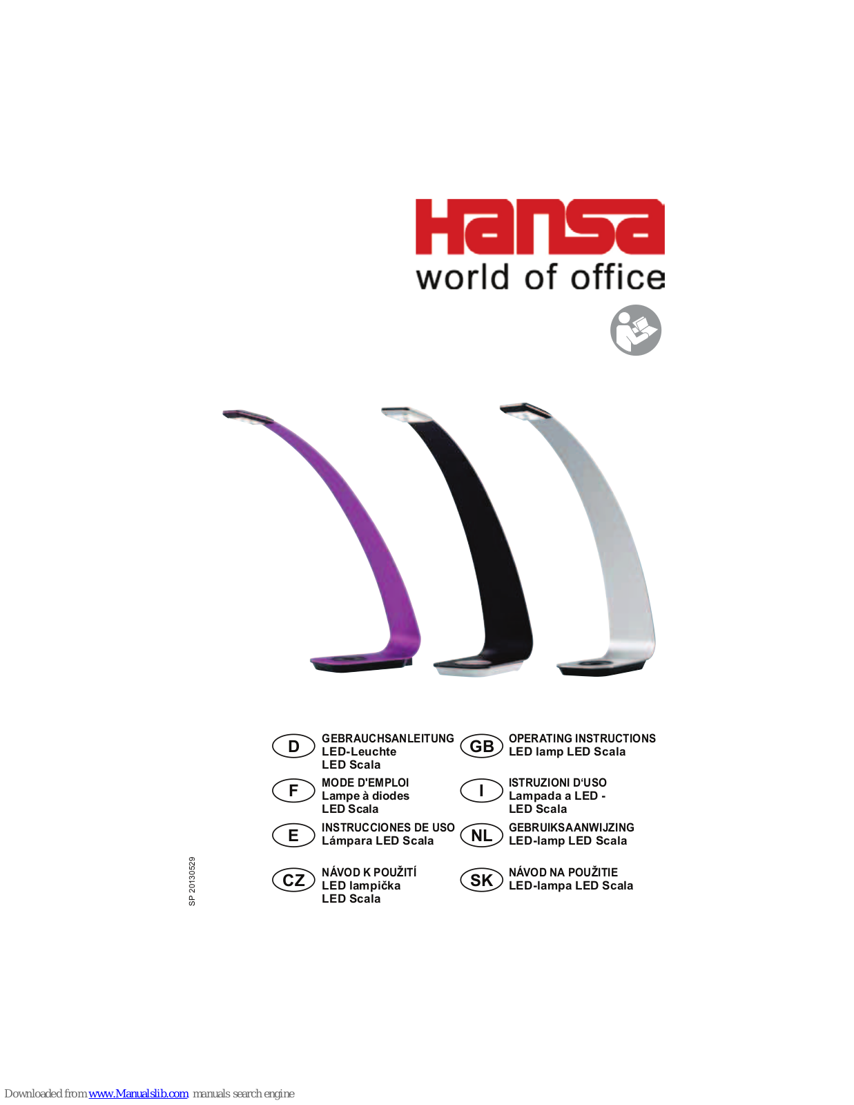 Hansa LED Scala Operating Instructions Manual