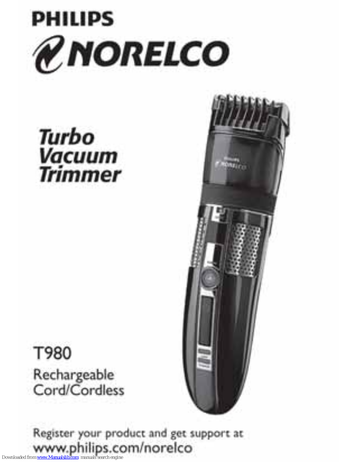 Philips Norelco T980/60, Norelco T980 User Manual