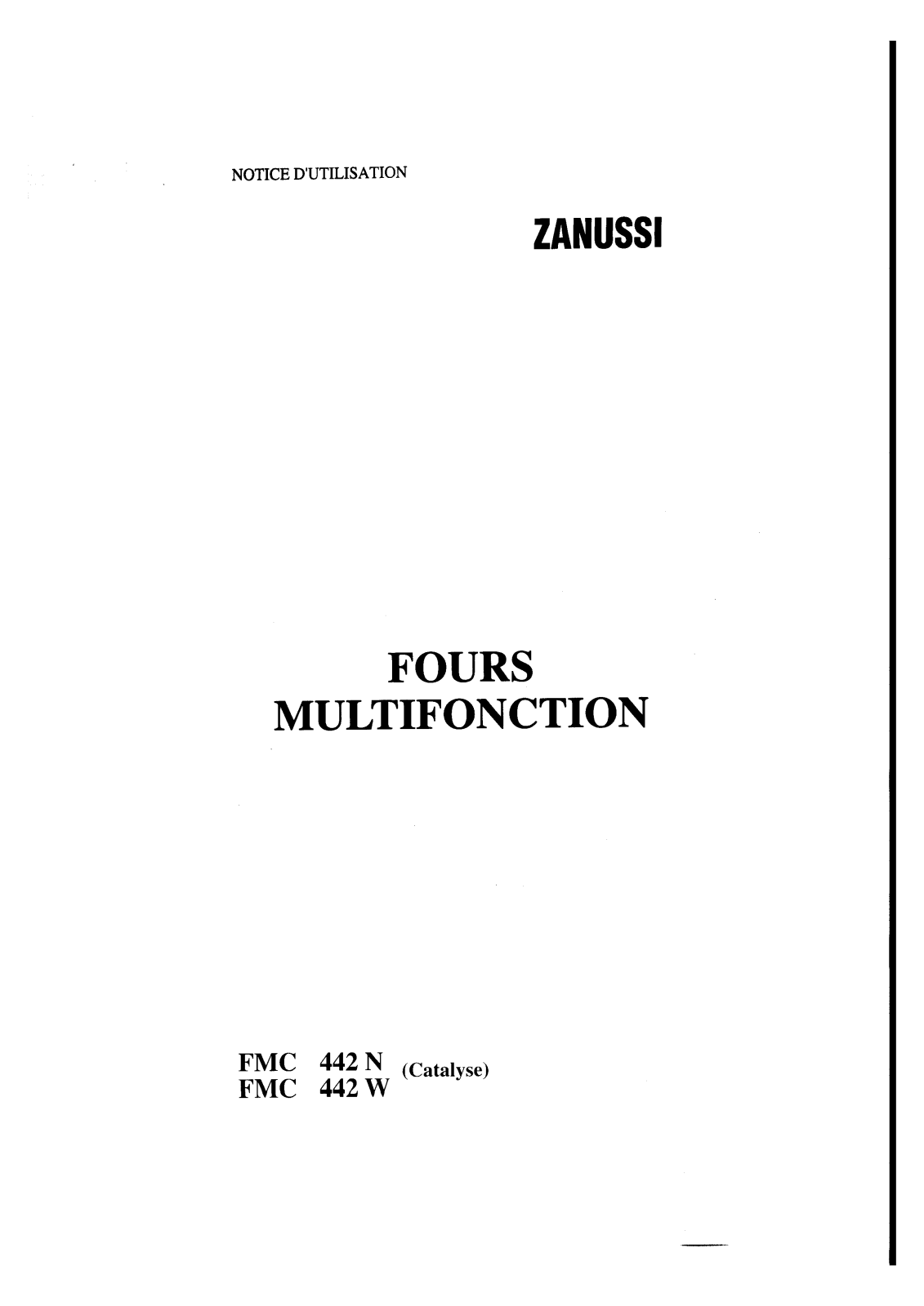 Zanussi FMC442N, FMC442W User Manual