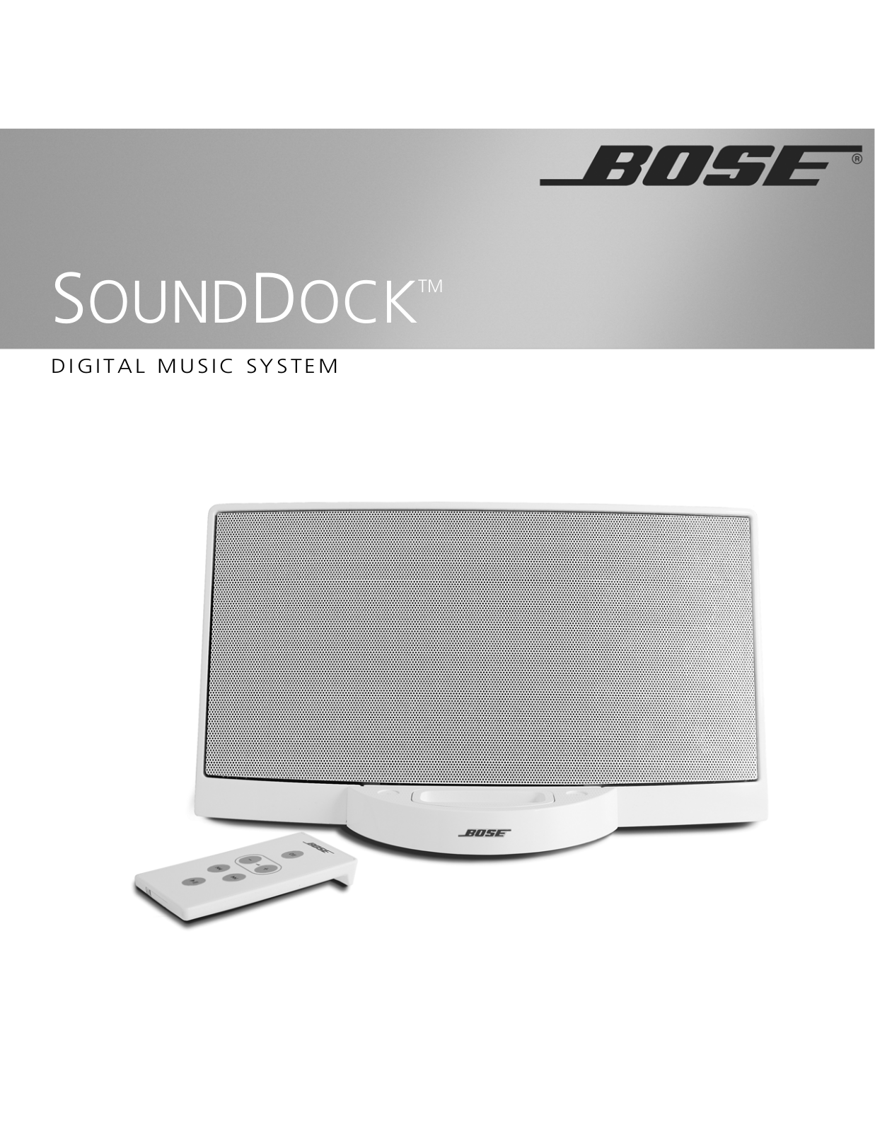 Bose SoundDock User Manual