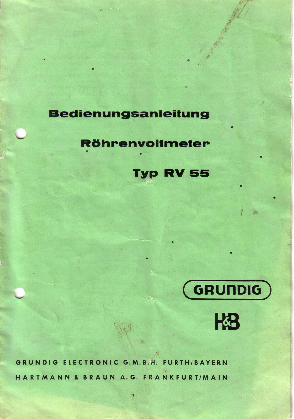 Grundig RV-55 Owners Manual