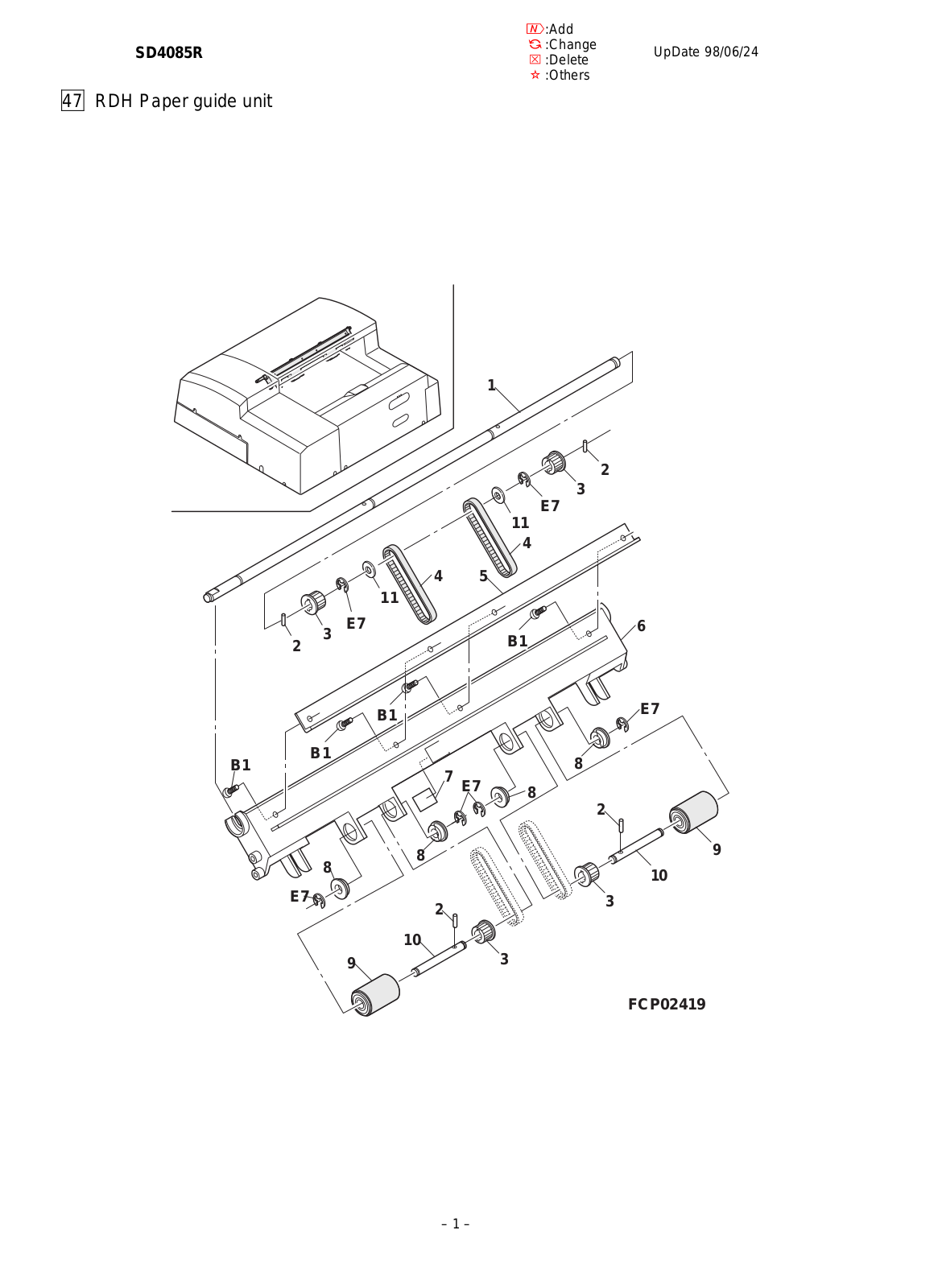 SHARP SD4085R Electronics Parts Guide 047