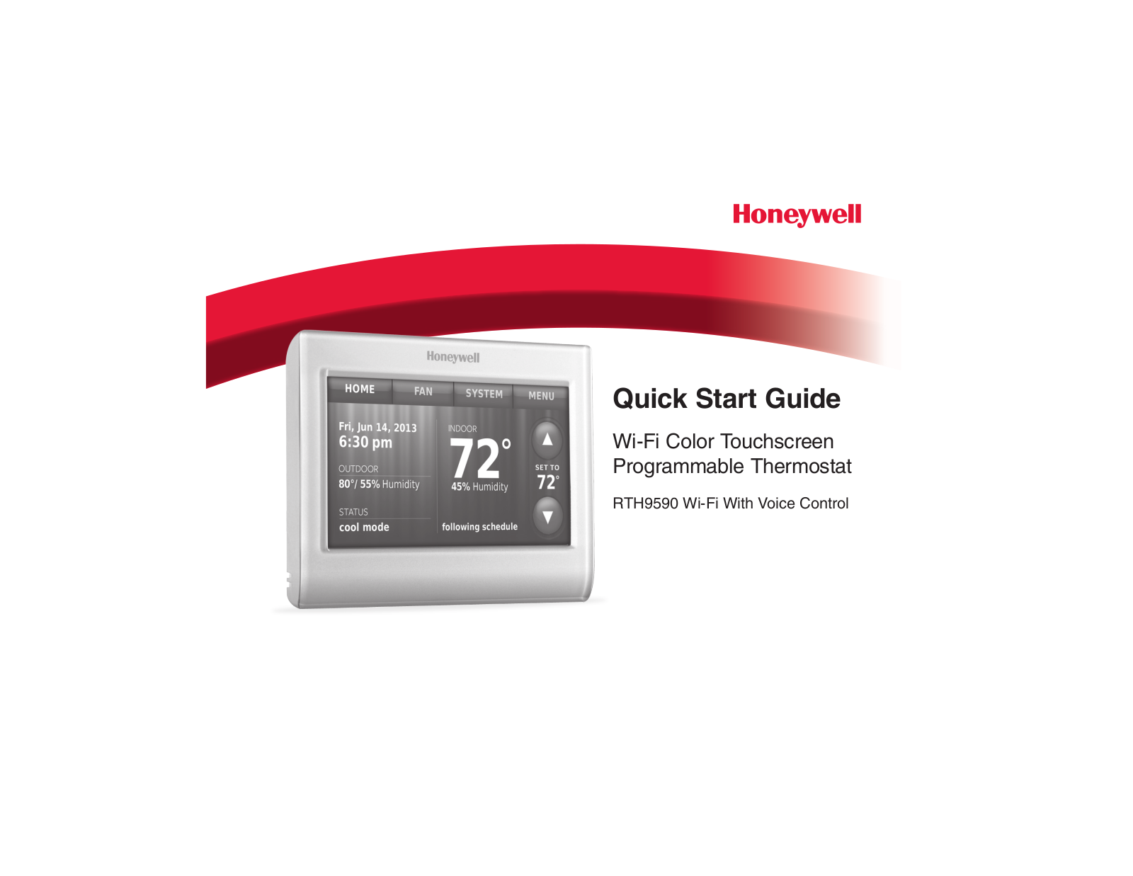 Honeywell RRTH9590WF User Manual