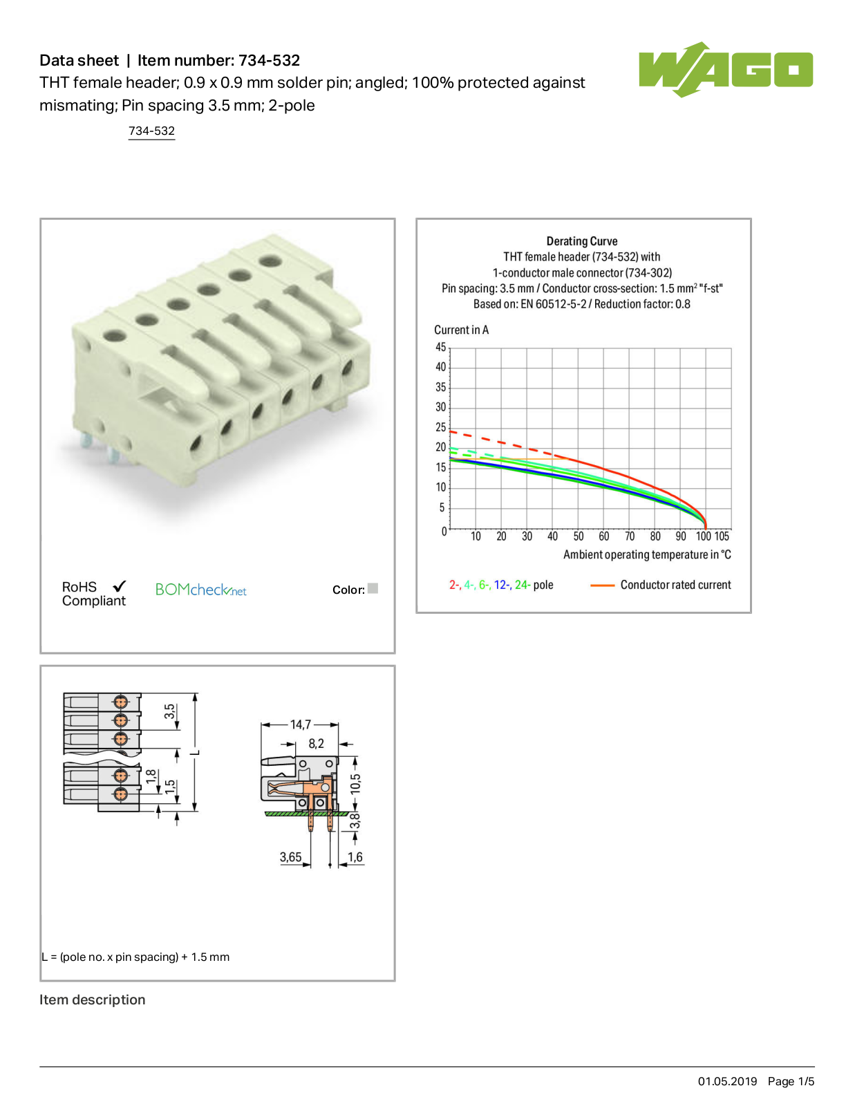 Wago 734-532 Data Sheet