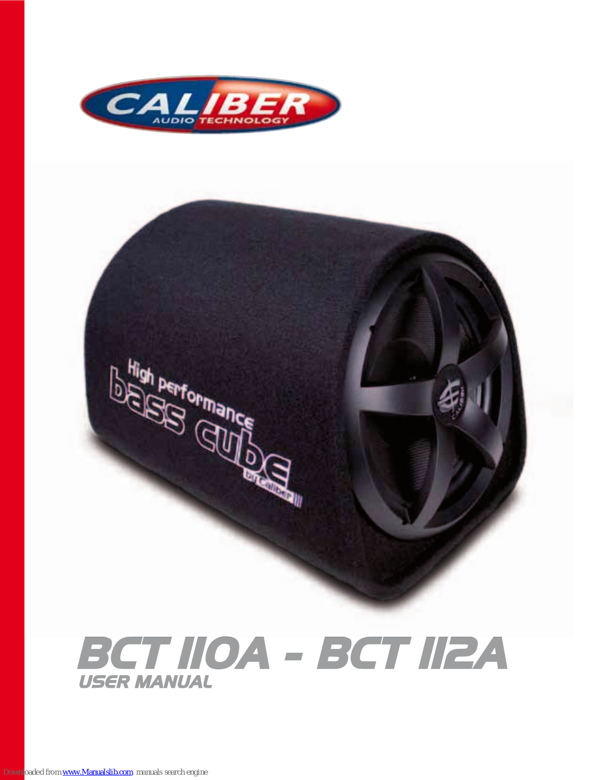 Caliber BCT 112A, BCT 110A User Manual