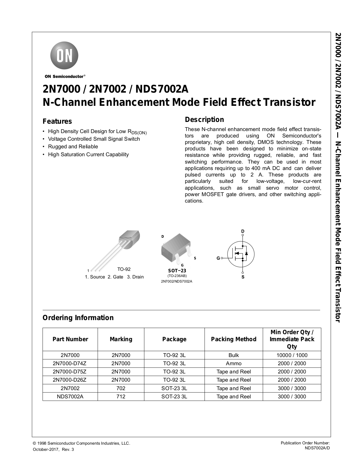 Datasheet 2N 7000 FAI Datasheet - ManualMachine.com