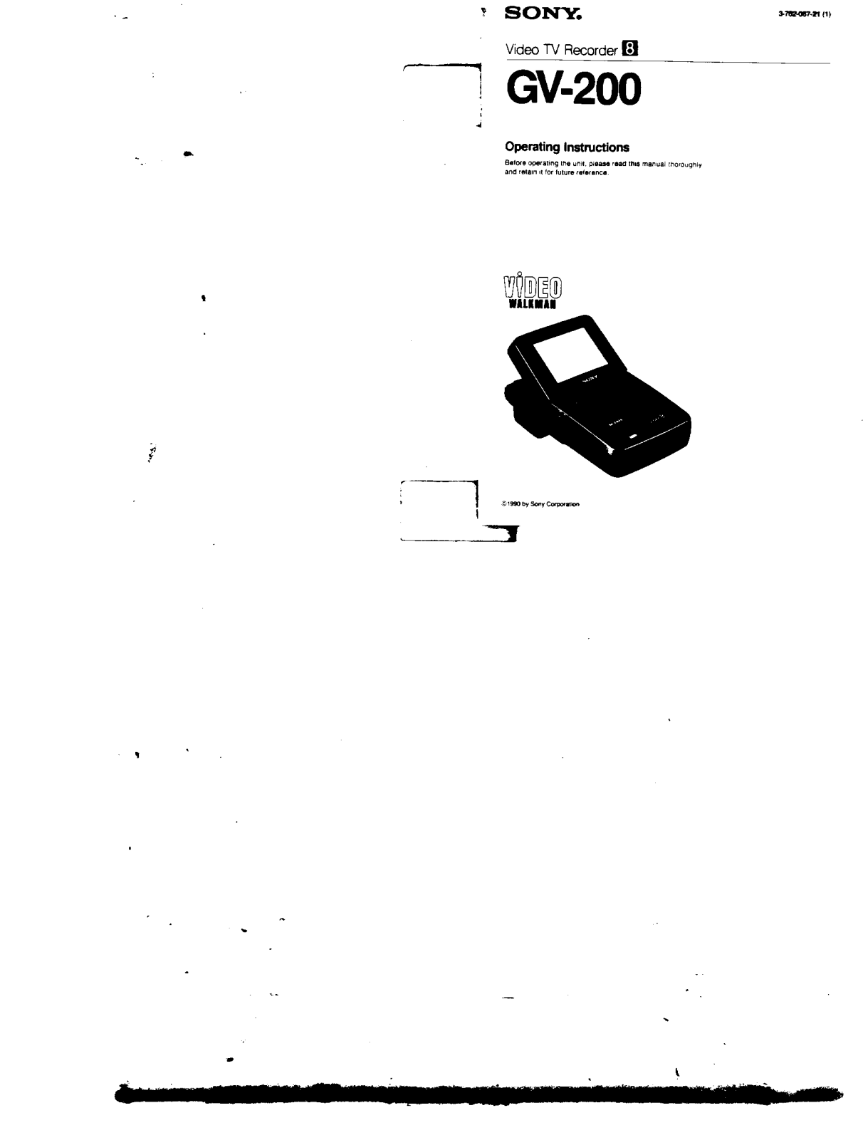 Sony GV-200 Operating Instruction