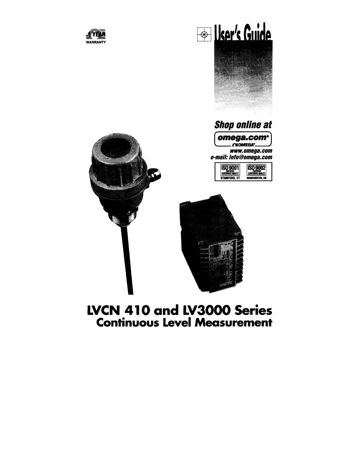 Omega Products LV3000 Installation  Manual