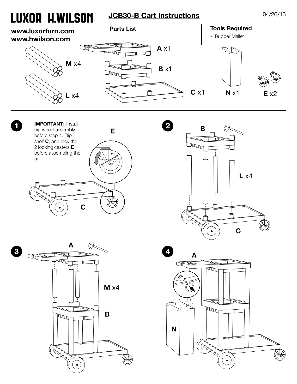 Luxor|H.Wilson JCB30-B User Manual