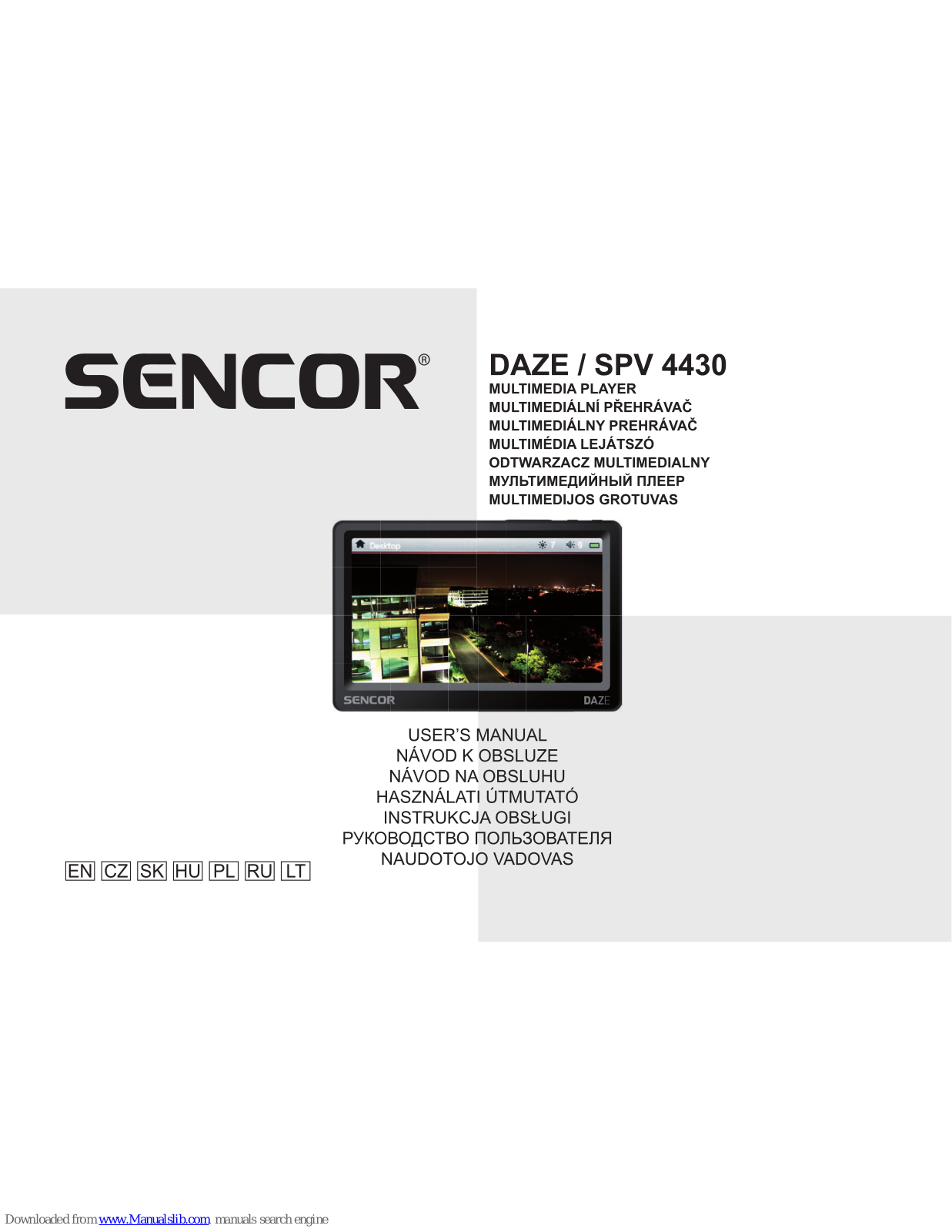 Sencor Daze,SPV 4430 User Manual