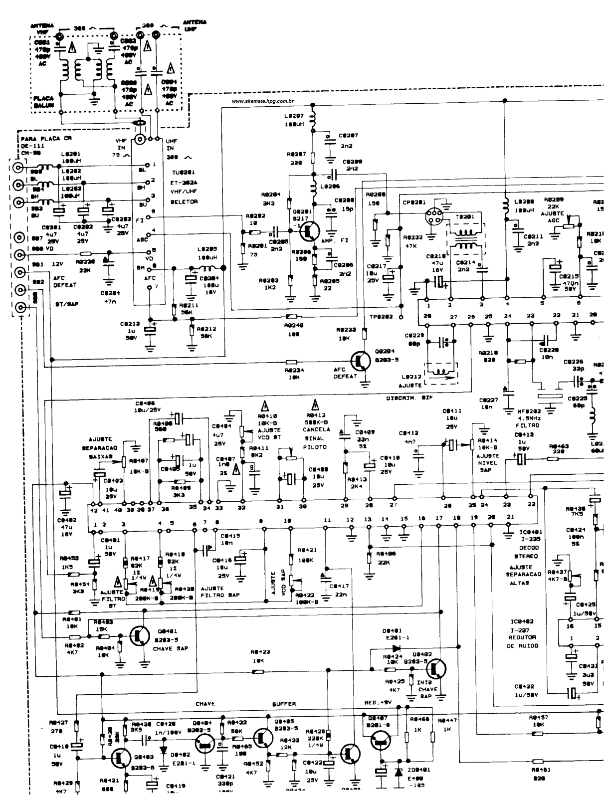 Philco PAVM2054 Schematic