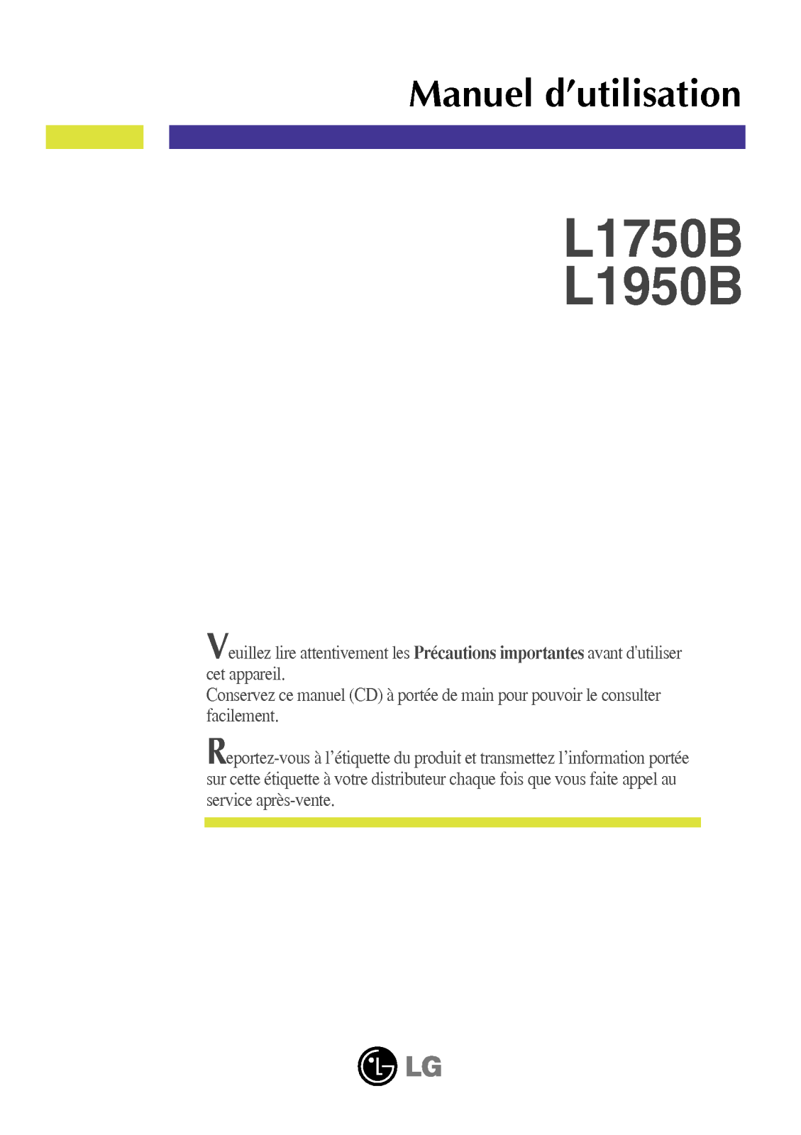 LG L1750B-BF User Manual