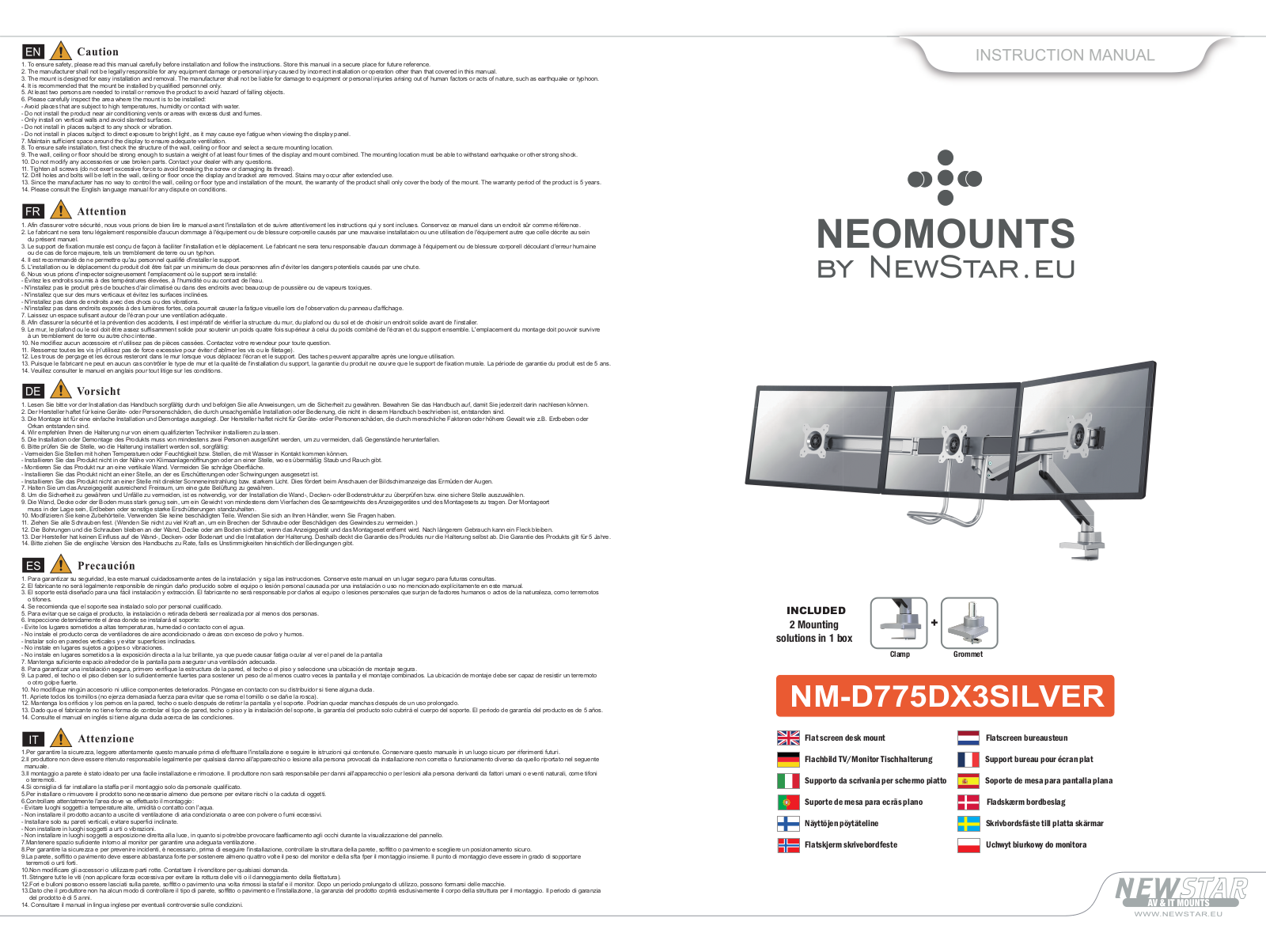 Newstar NM-D775DX3SILVER User Manual