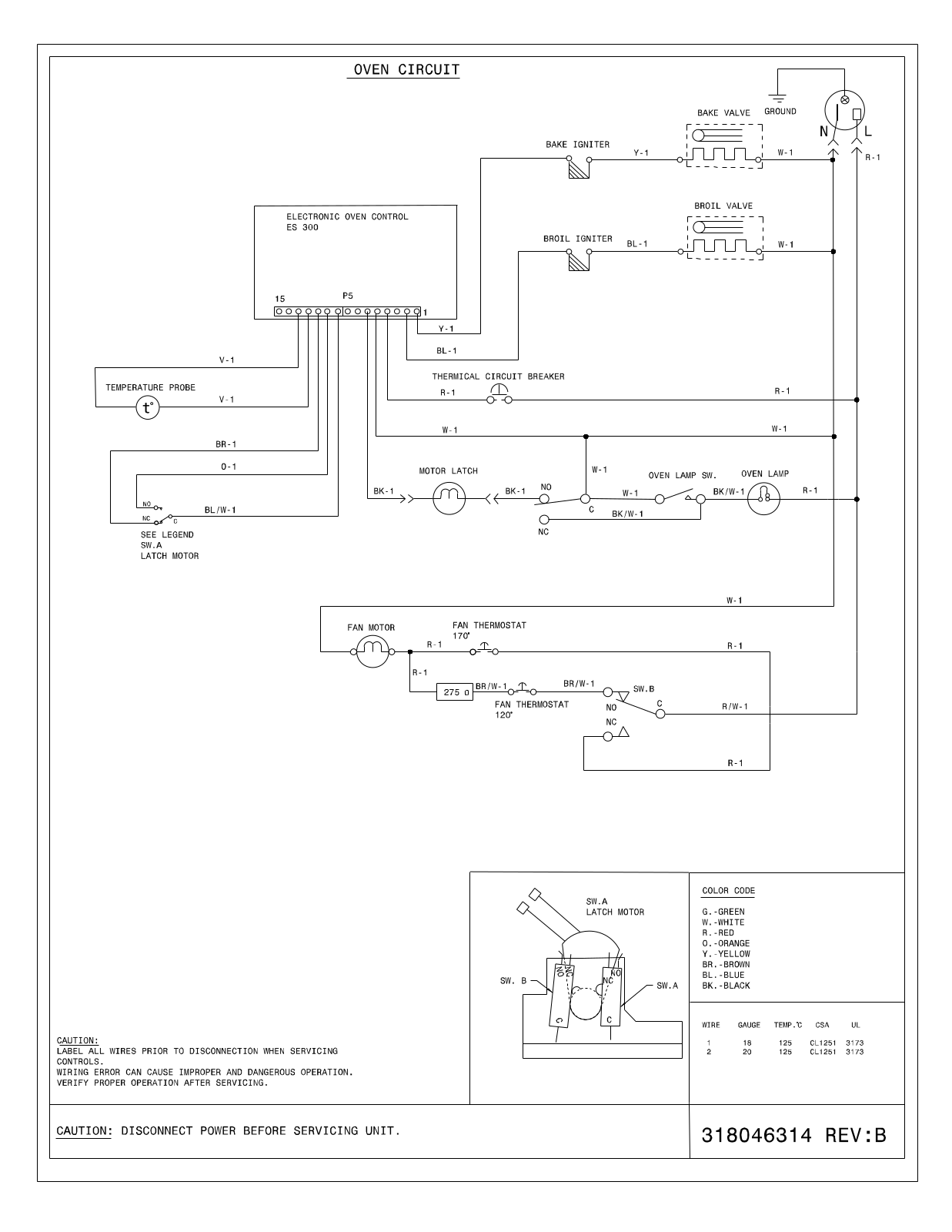 Frigidaire FGB24S5DCC Wiring Diagram