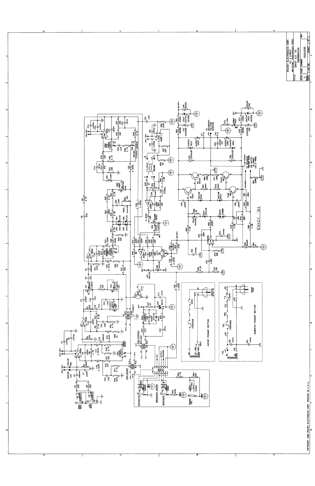 Peavey Envoy 110 Schematic