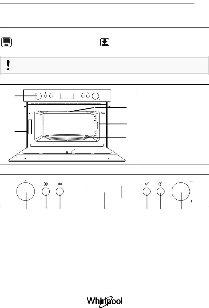 WHIRLPOOL AMW 804/IX Daily Reference Guide