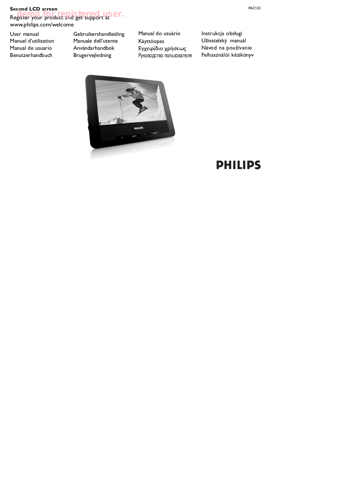 Philips PAC132/12 User Manual